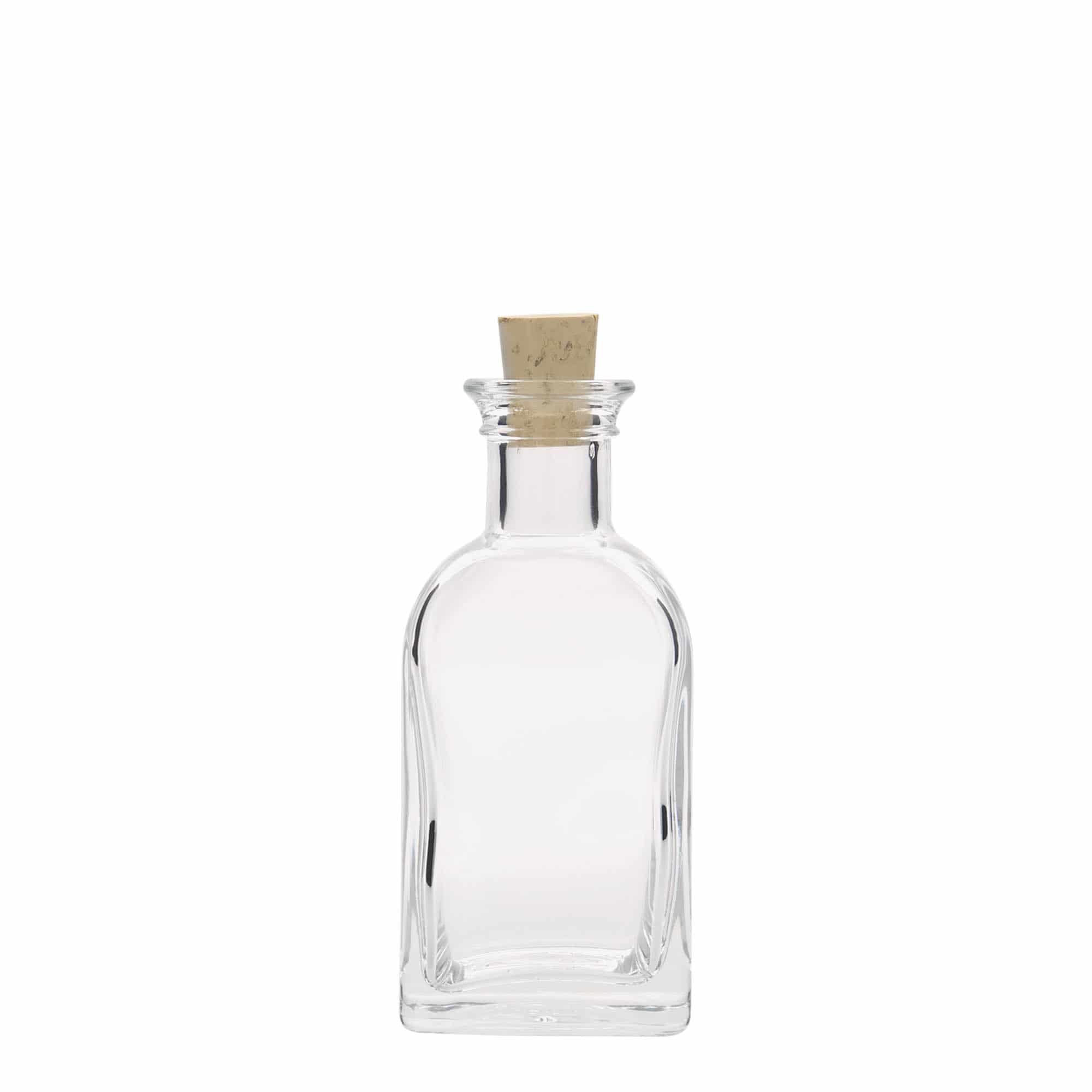 100 ml lasipullo Apotheker Carré, neliömäinen, suuaukko: korkki