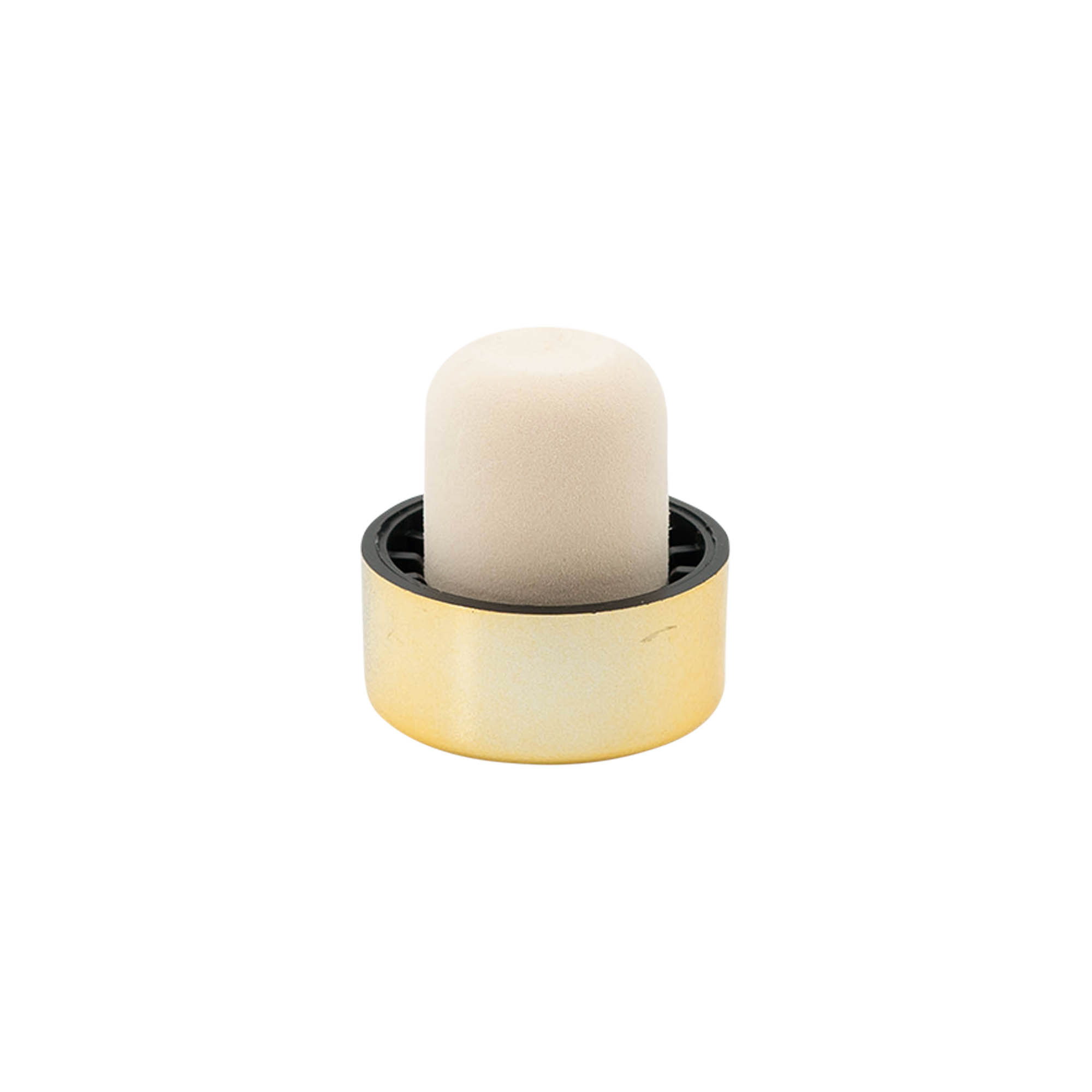 Kahvakorkki 19 mm, muovia, kulta, suukappaleelle: korkki