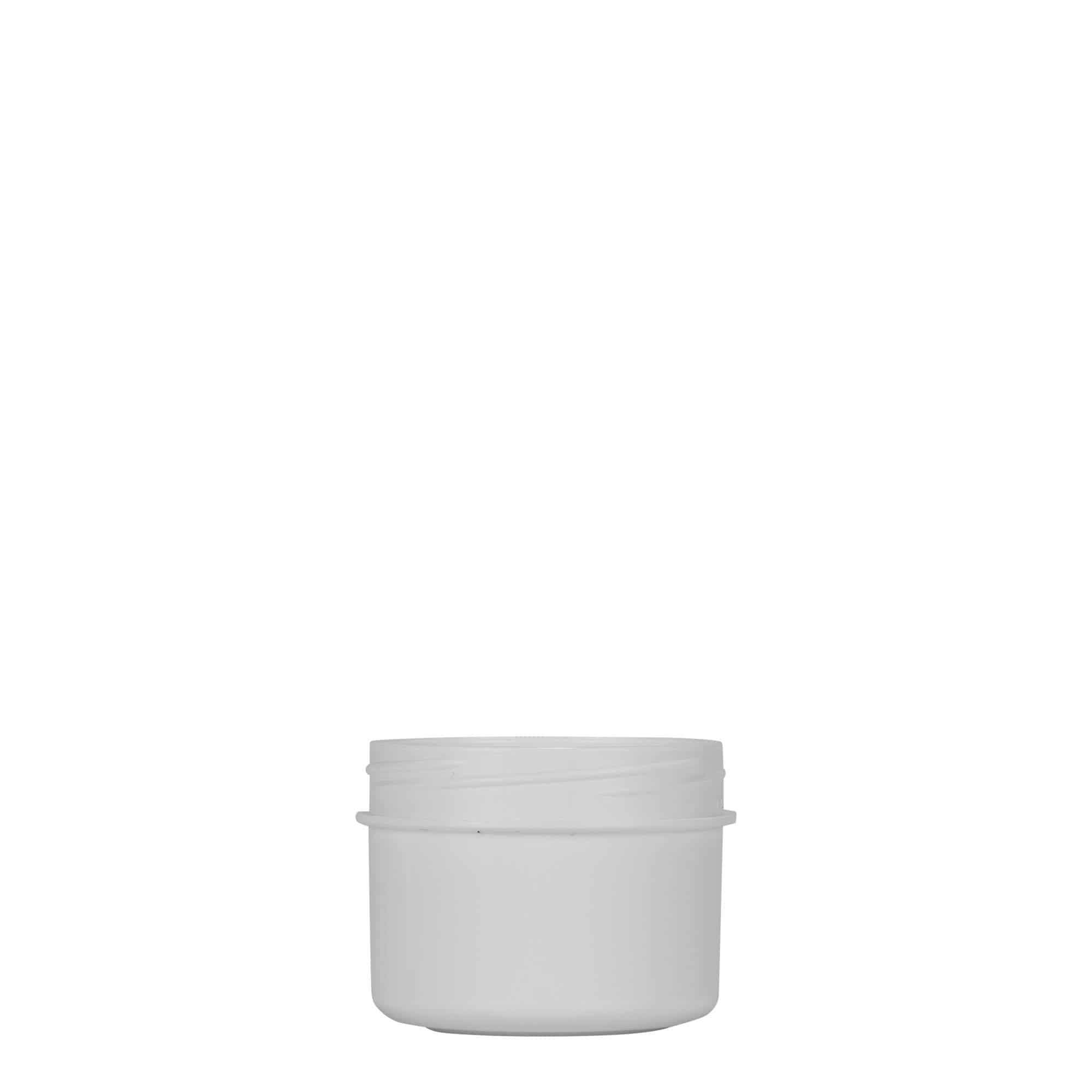 35 ml muovirasia 'White Line', PP, valk., suu: Kierrekorkki 35 ml muovirasia 'White Line', PP, valk., suu: Kierrekorkki