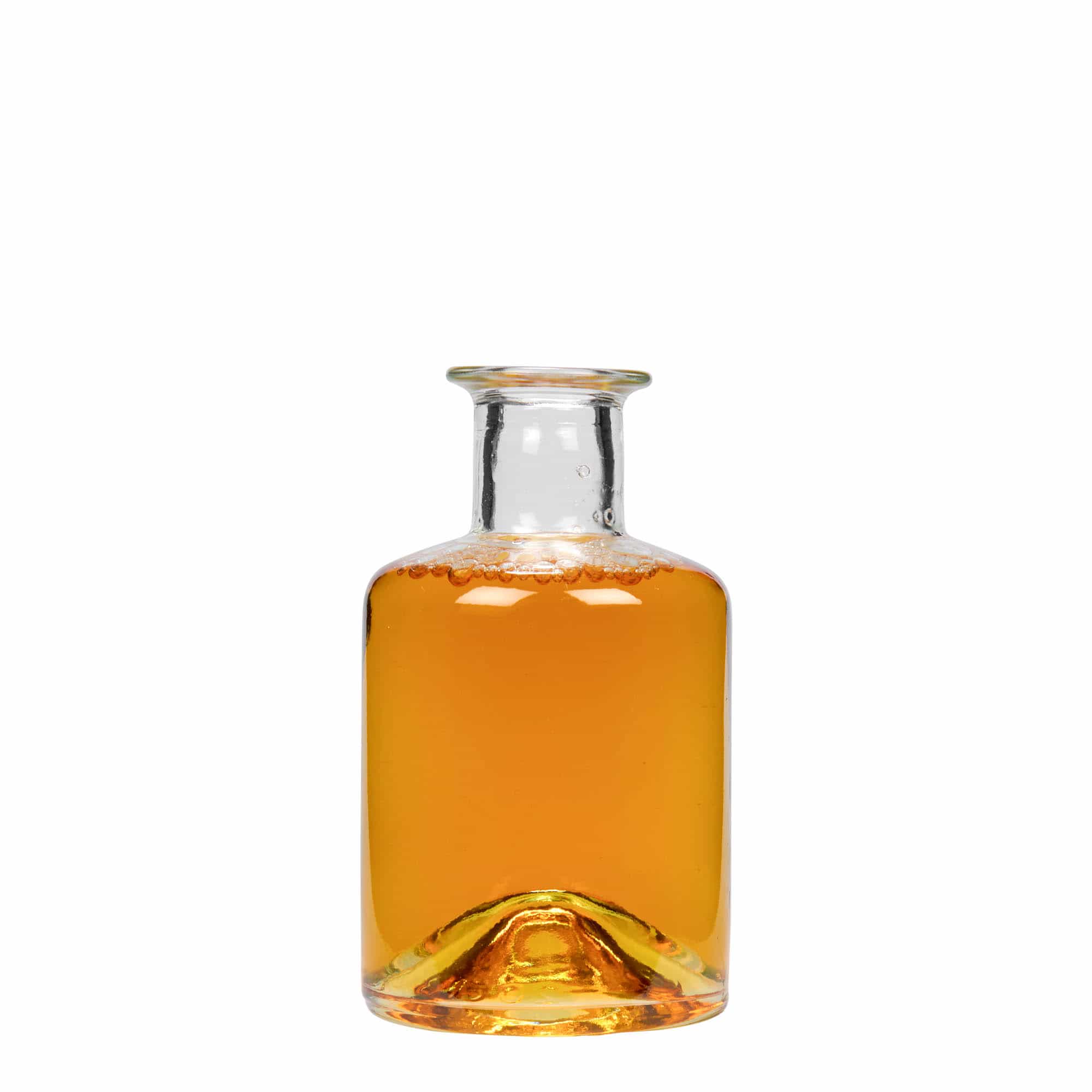 200 ml lasipullo apteekkarille, suuaukko: korkki