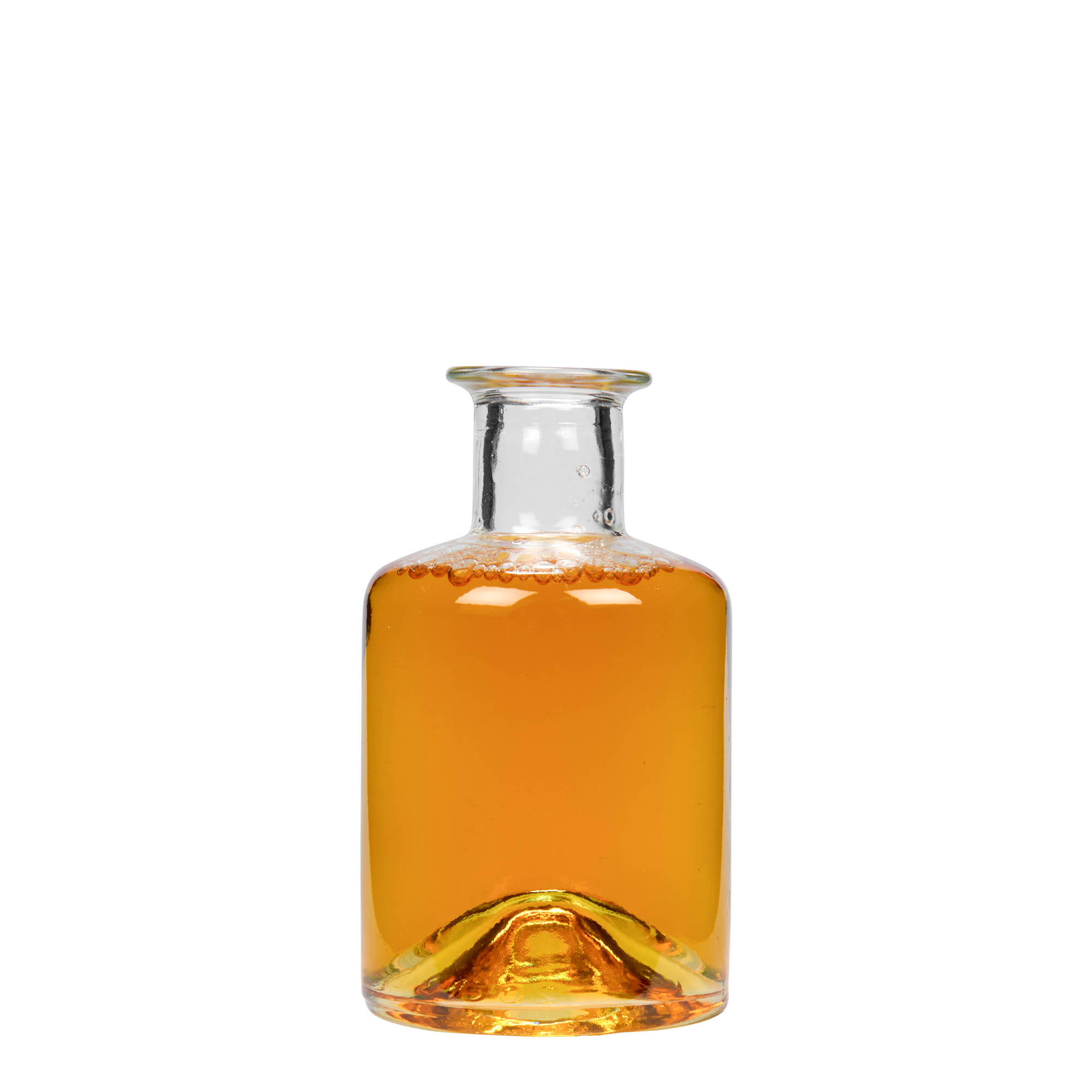 200 ml lasipullo apteekkarille, suuaukko: korkki