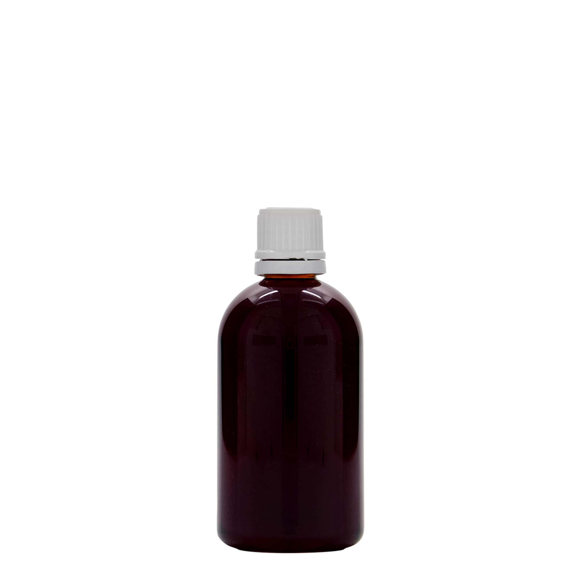 100 ml PET-lääkepullo 'Easy Living', muovia, suuaukko: DIN 18