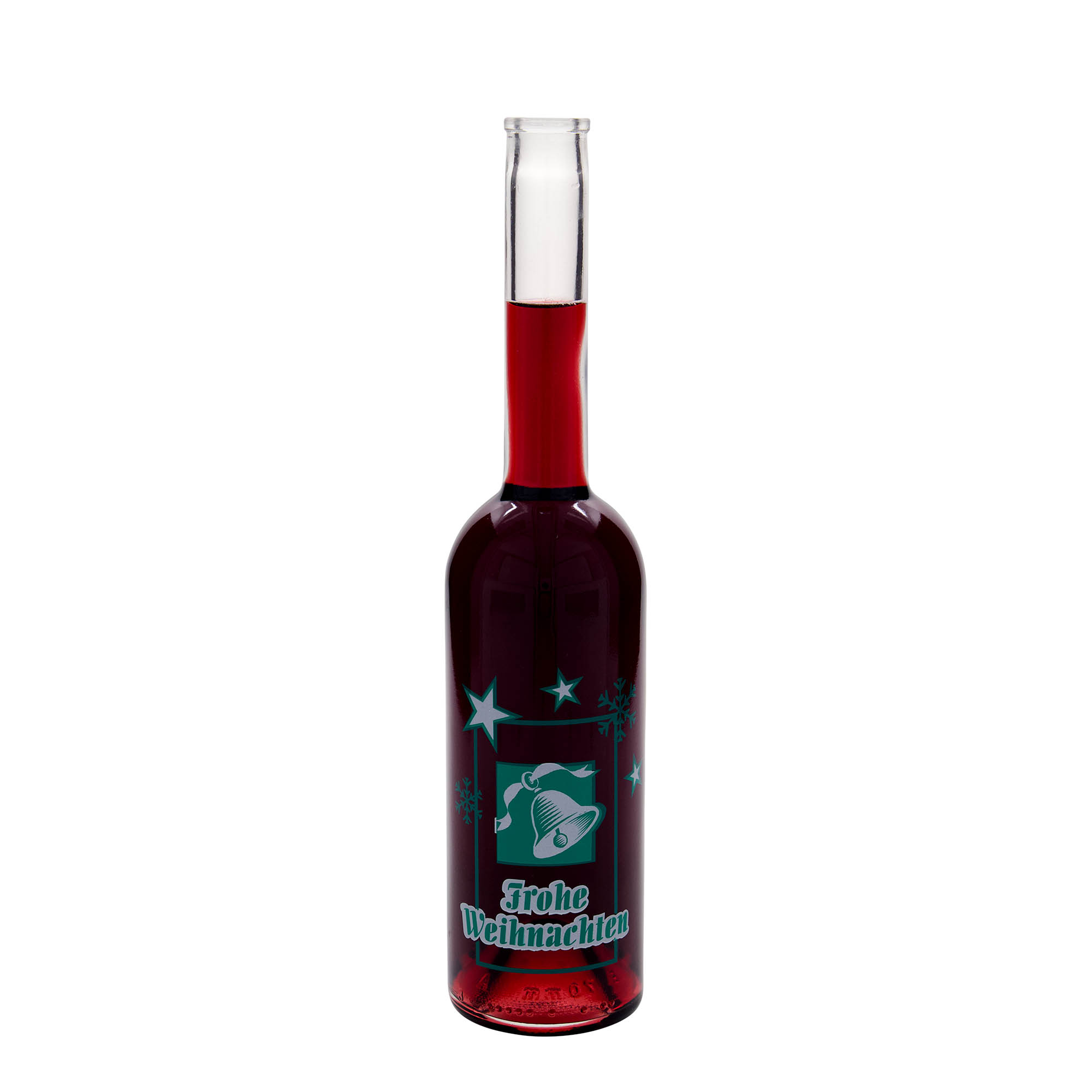 500 ml lasipullo ”Opera”, kuva: Hyvää joulua, suuaukko: korkki