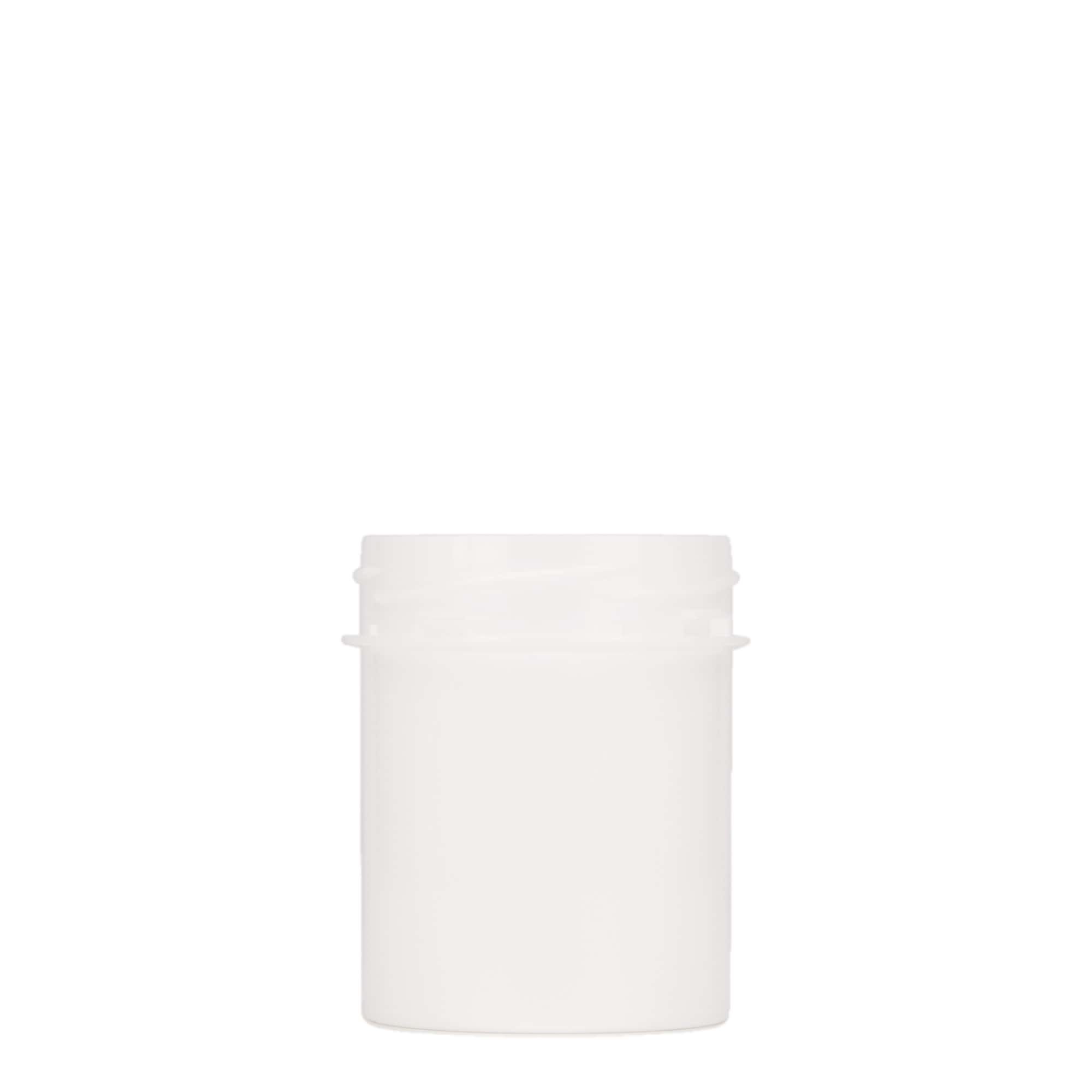150 ml muovipurkki 'Securilock', PP, valkoinen, suuaukko: ruuvikorkki 150 ml muovipurkki 'Securilock', PP, valkoinen, suuaukko: ruuvikorkki
