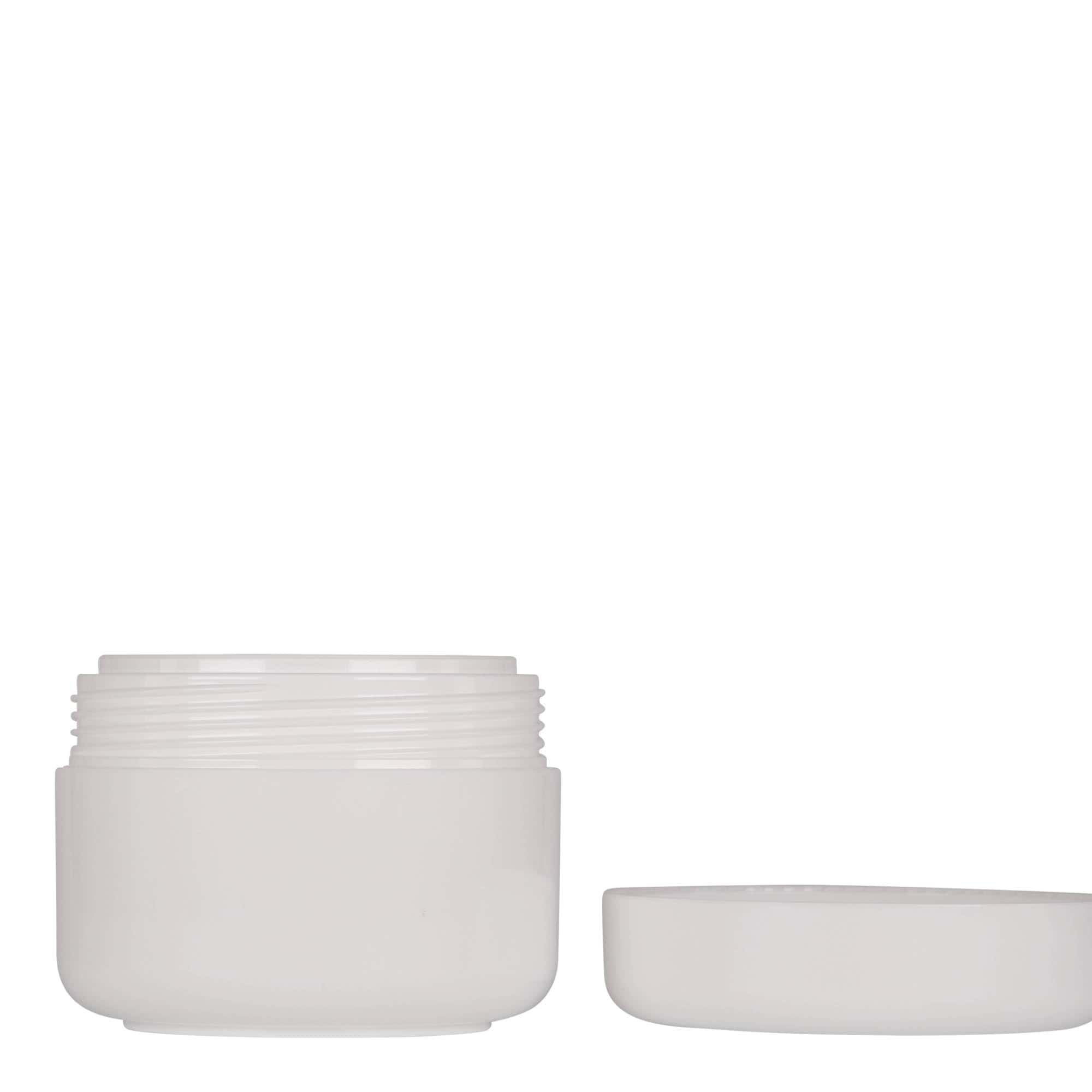 100 ml muovipurkki 'Bianca', PP, valkoinen, suu: ruuvikorkki