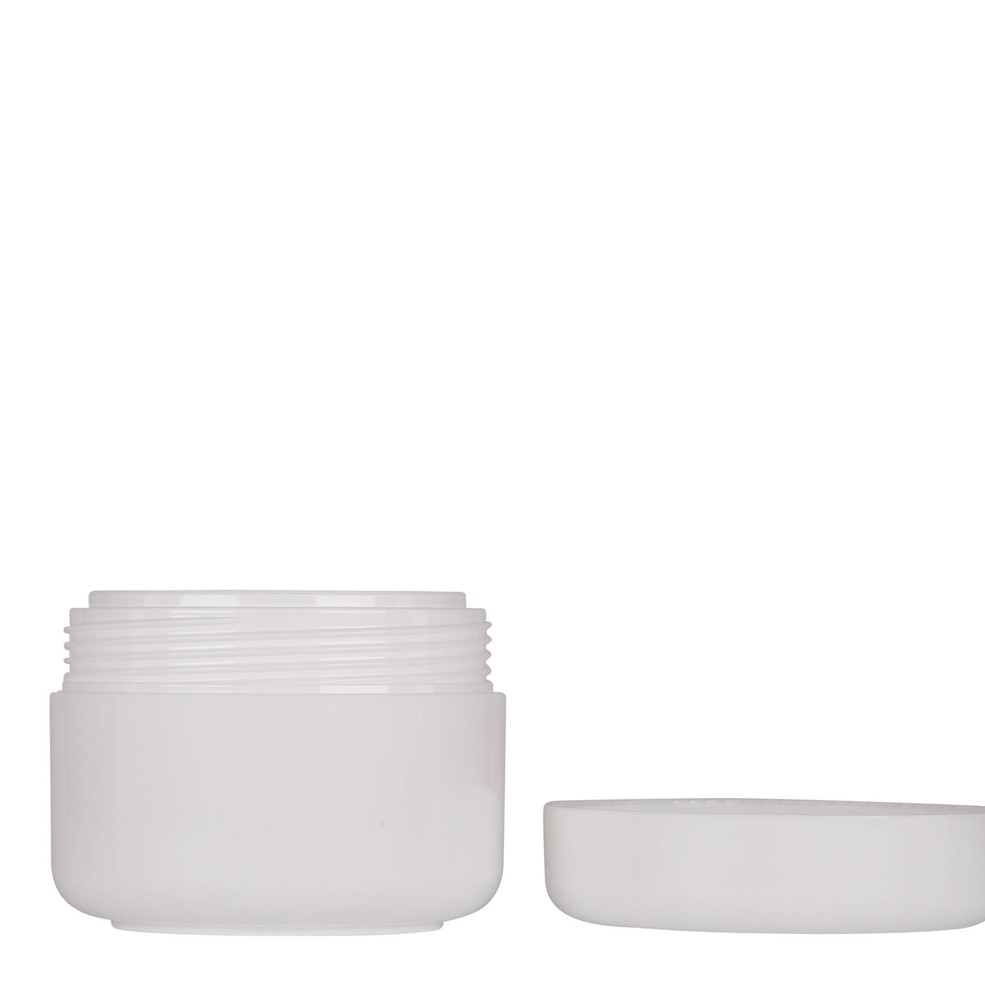 100 ml muovipurkki 'Bianca', PP, valkoinen, suu: ruuvikorkki