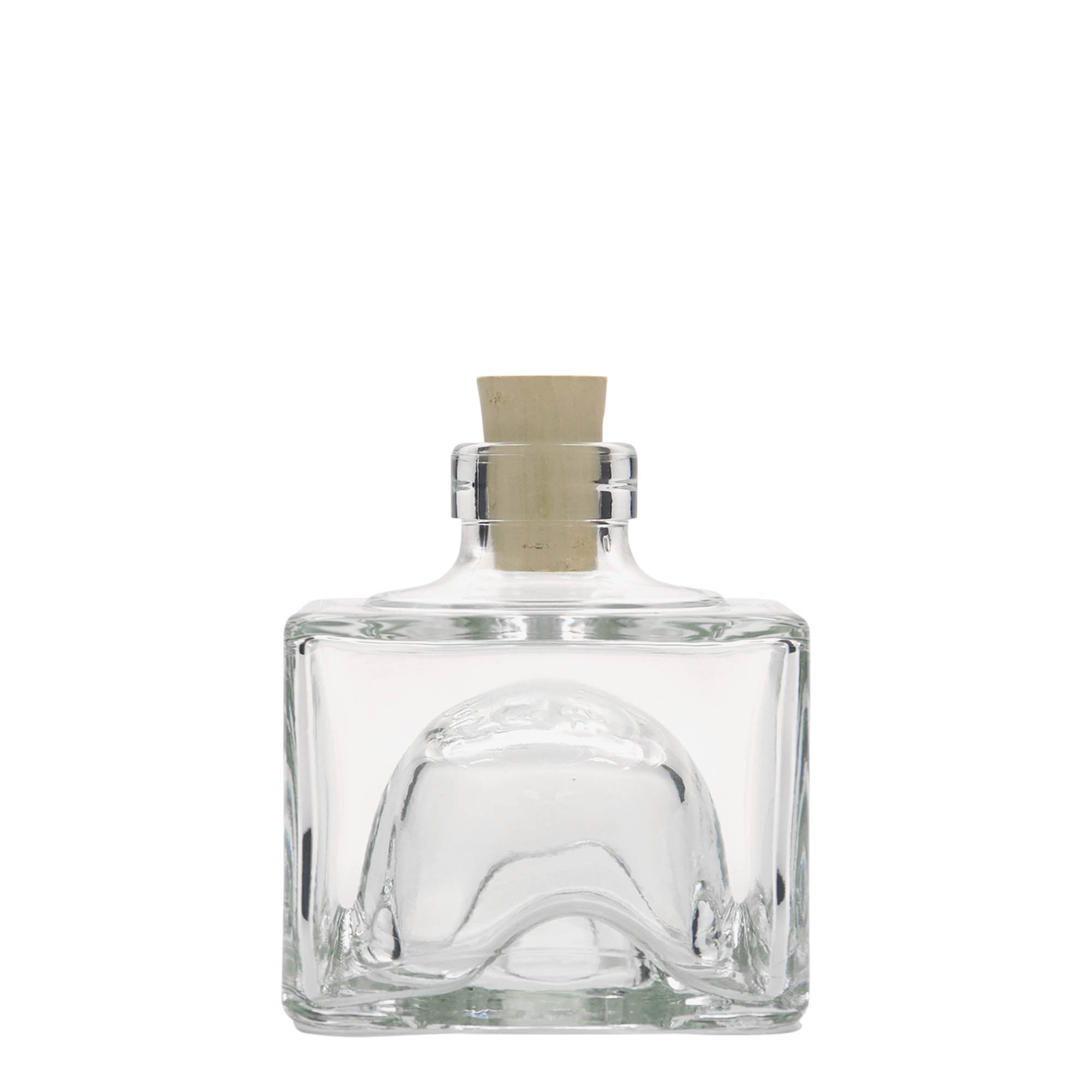 200 ml lasipullo 'Cocolores', nelikulmainen, suuaukko: korkki 200 ml lasipullo 'Cocolores', nelikulmainen, suuaukko: korkki