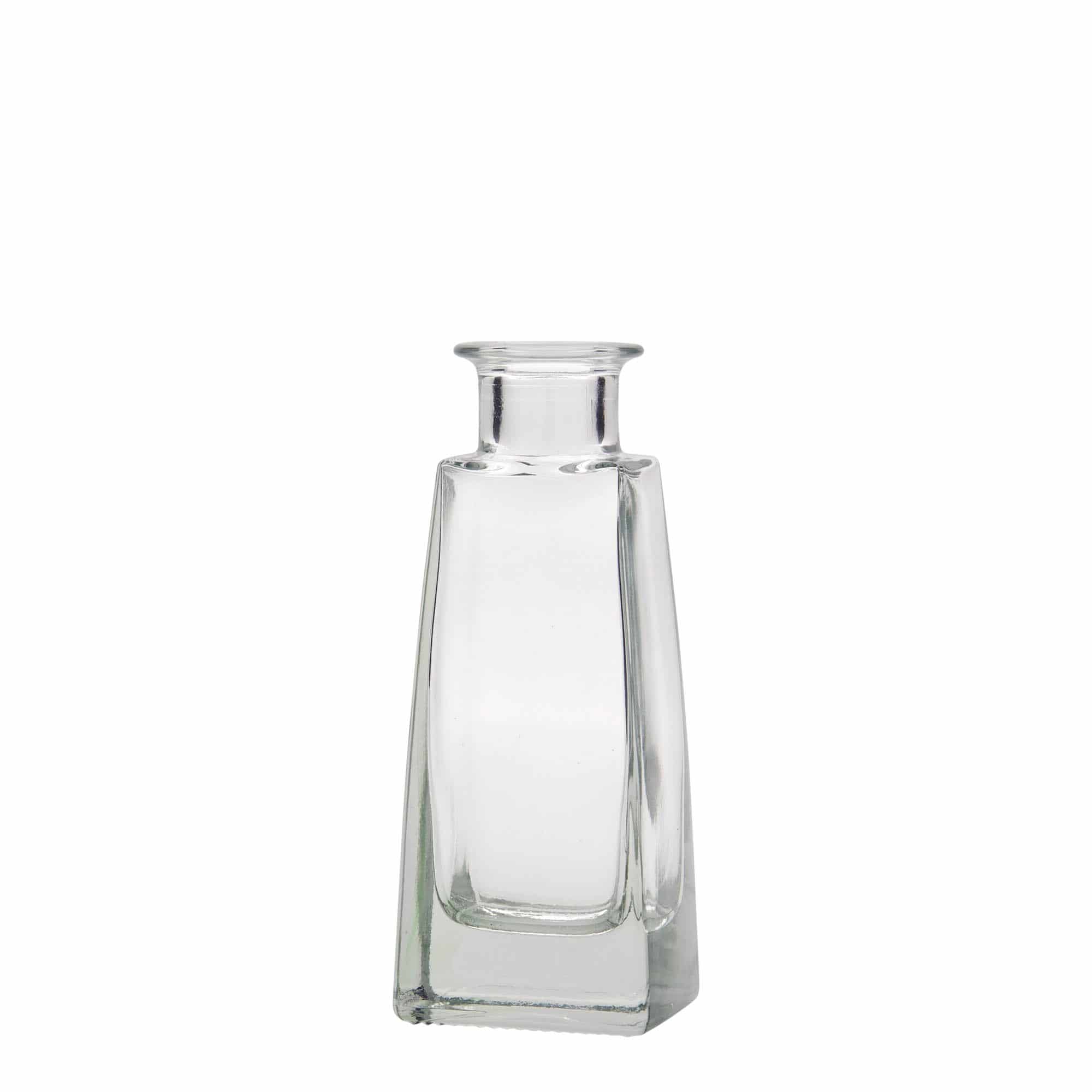 100 ml lasipullo 'Timmy', nelikulm., suu: korkki
