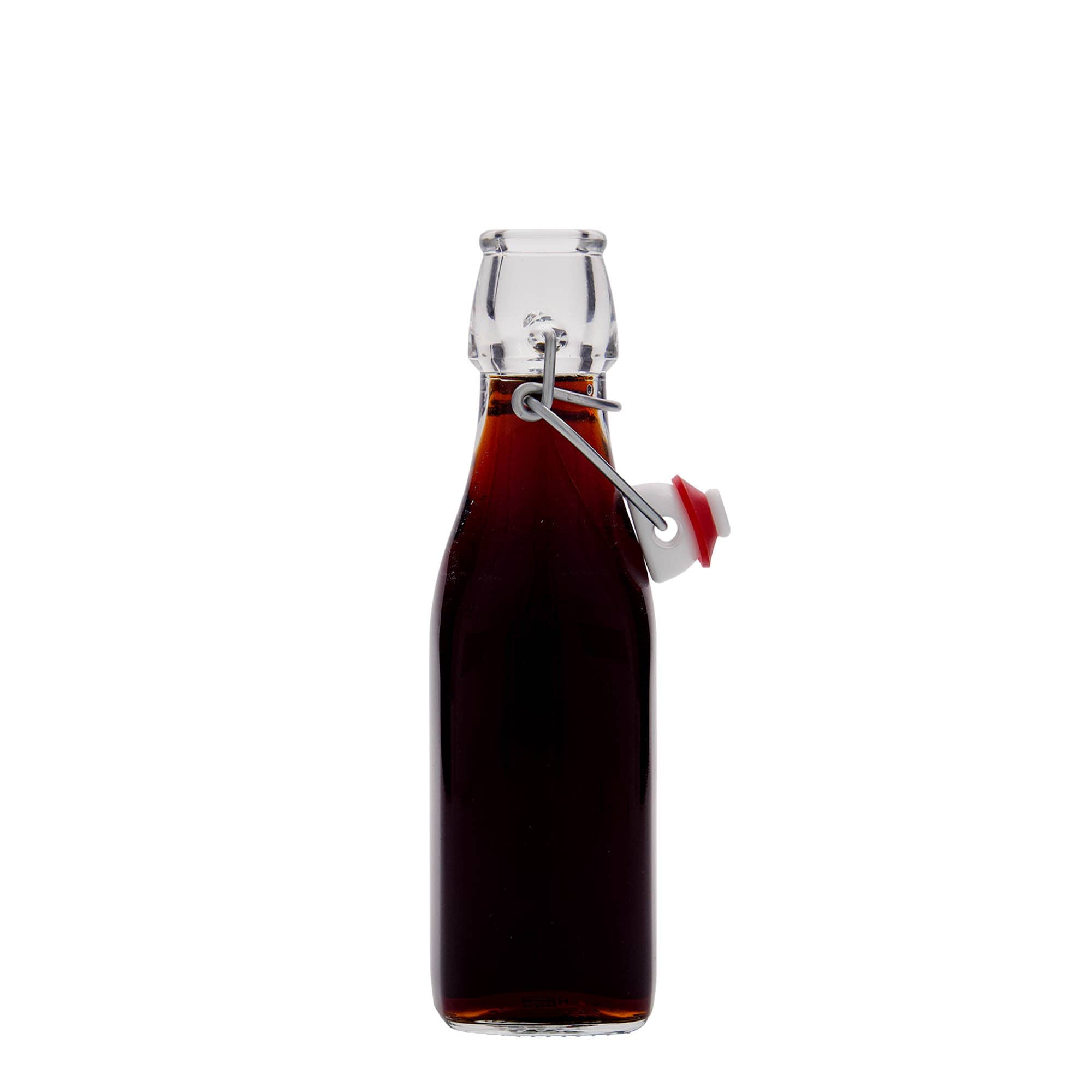 250 ml lasipullo 'Swing, neliö, suuaukko: lukituslenkki