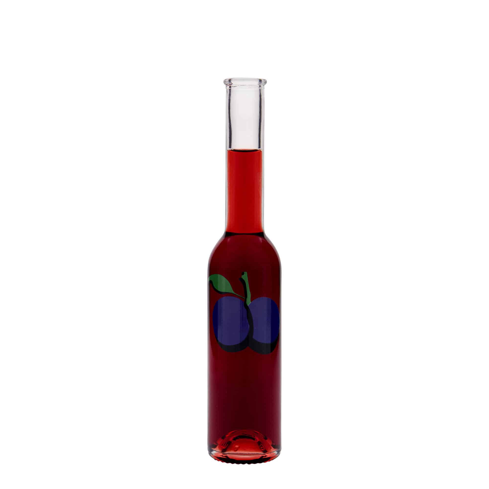 200 ml lasipullo 'Opera', kuvio: luumu, suuaukko: korkki