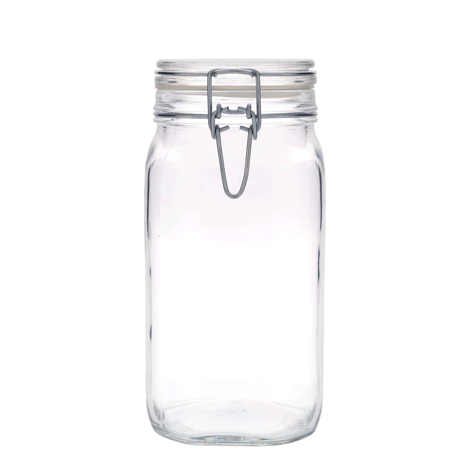 1 500 ml lankalukollinen purkki 'Fido', neliömäinen, suuaukko: lankalukko