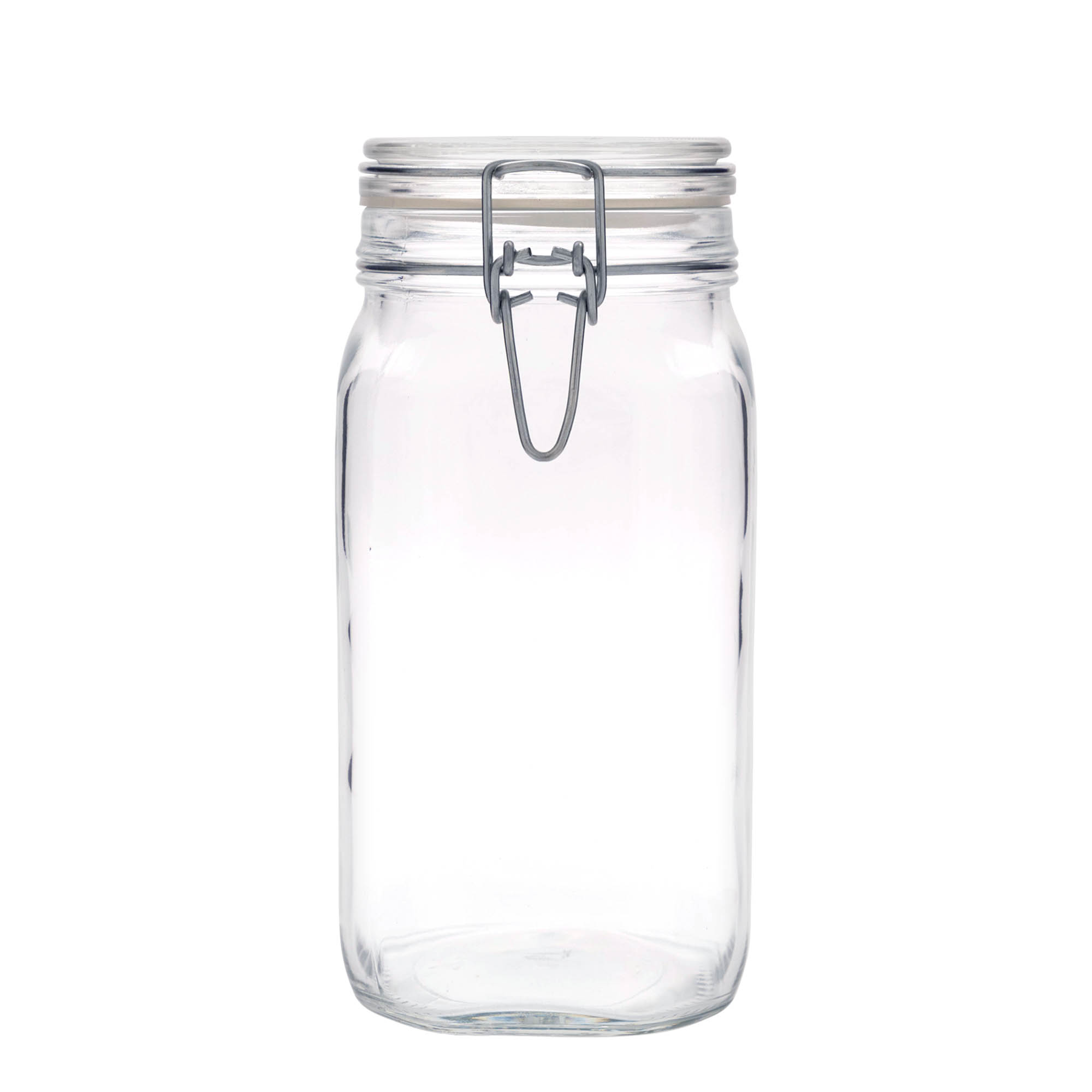1 500 ml lankalukollinen purkki ”Fido”, neliömäinen, suuaukko: lankalukko