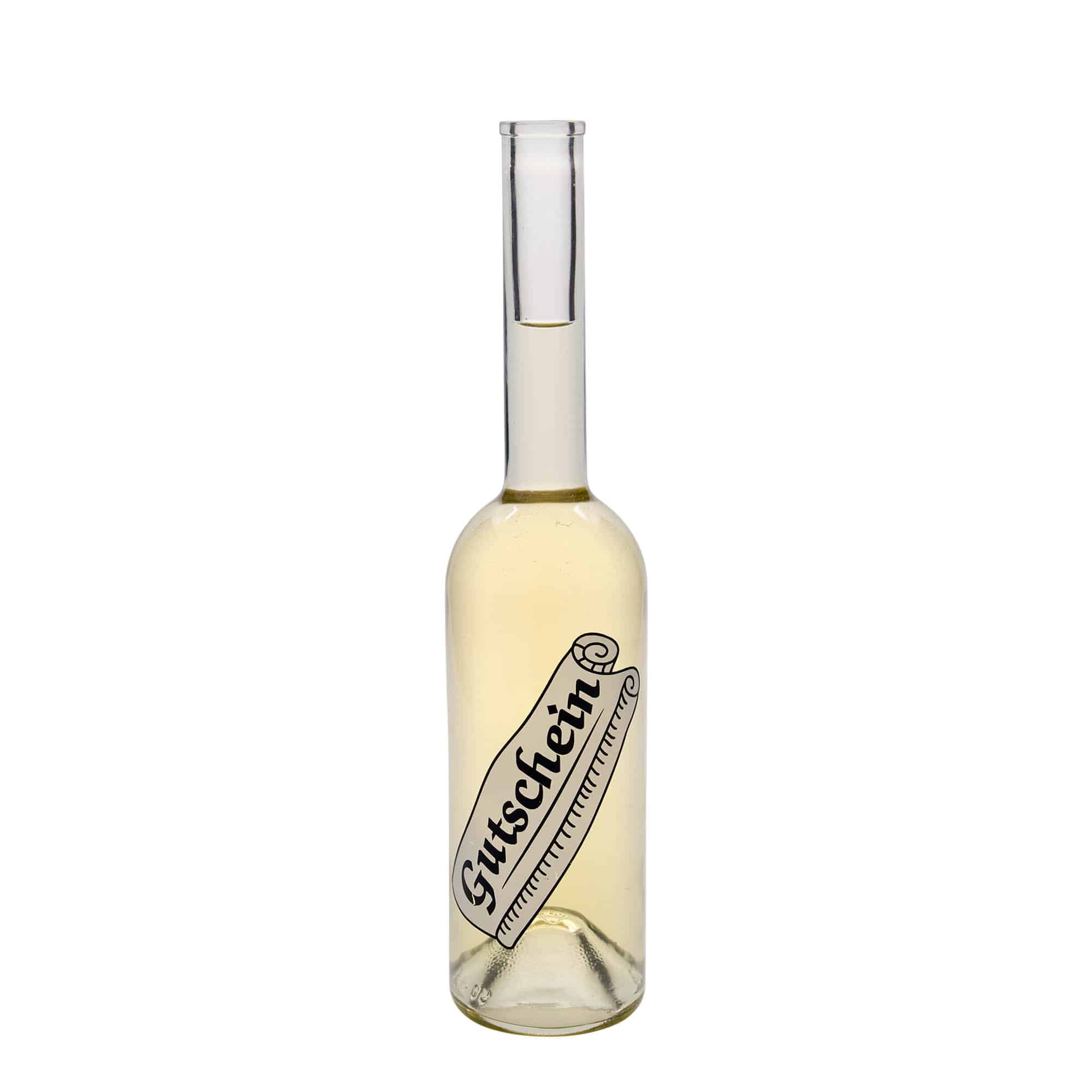 500 ml lasipullo ”Opera”, kuvio: lahjakortti, suuaukko: korkki