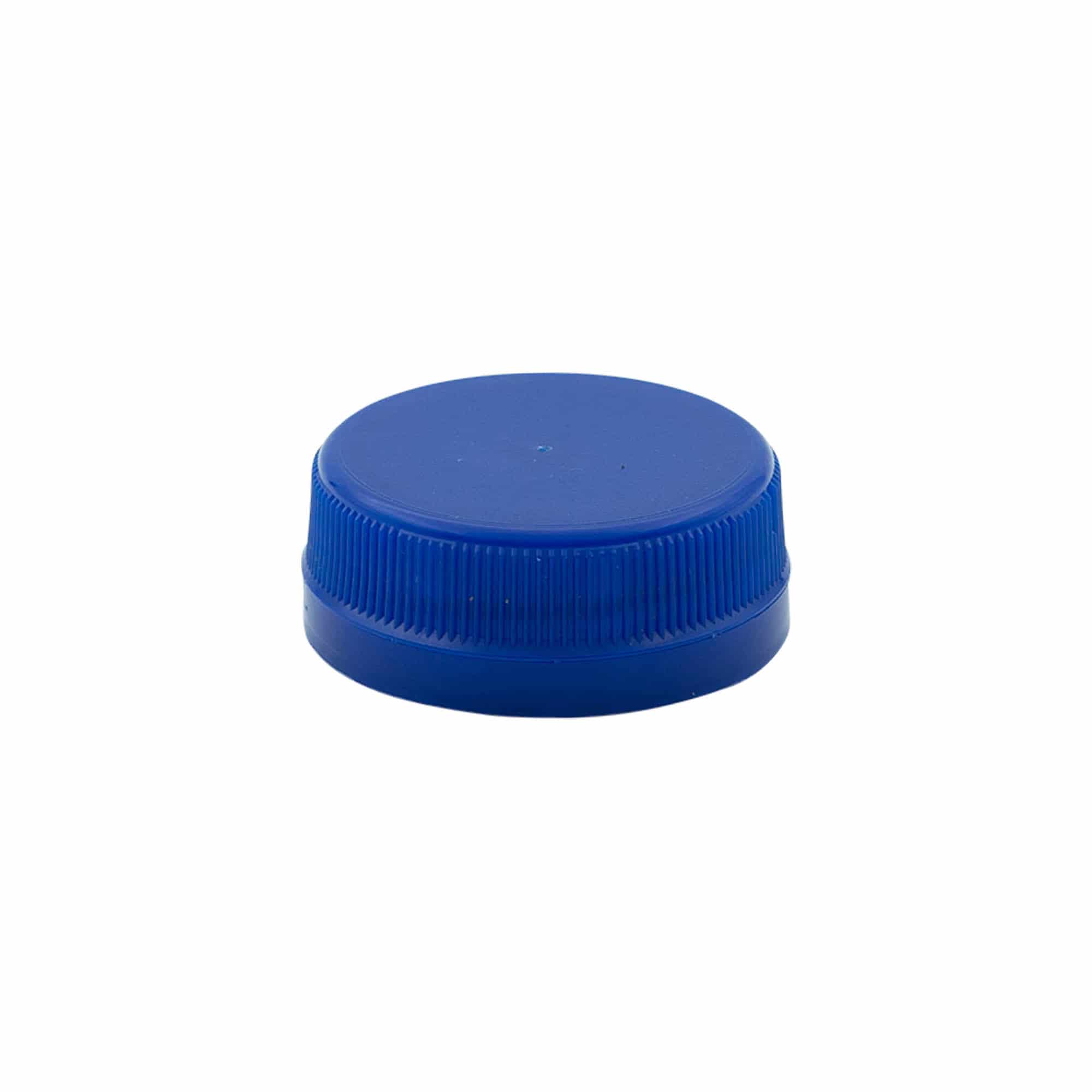 Kierrekorkki kaksoiskierre, PE-muovi, sininen, suu: PET 38 mm