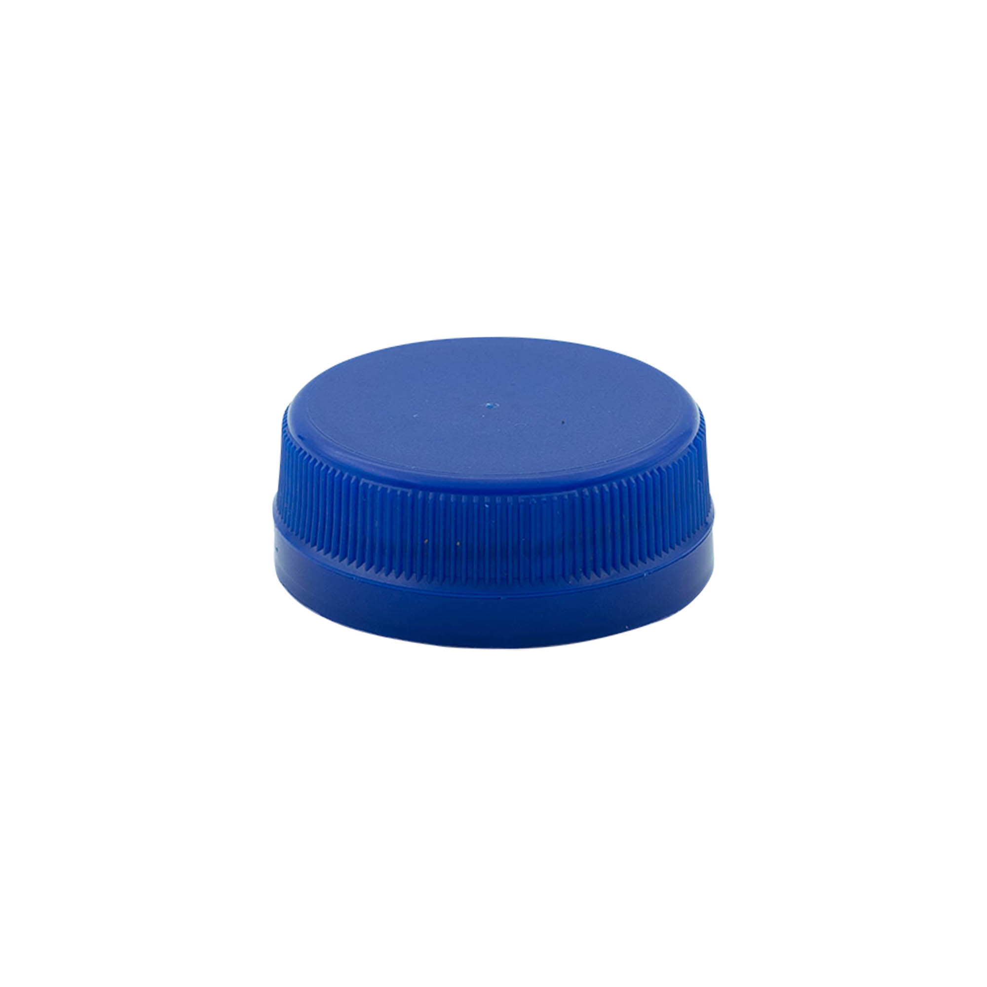 Kierrettävä suljin, kaksijuoksuinen kierre, PE-muovi, sininen, suulle: PET 38 mm