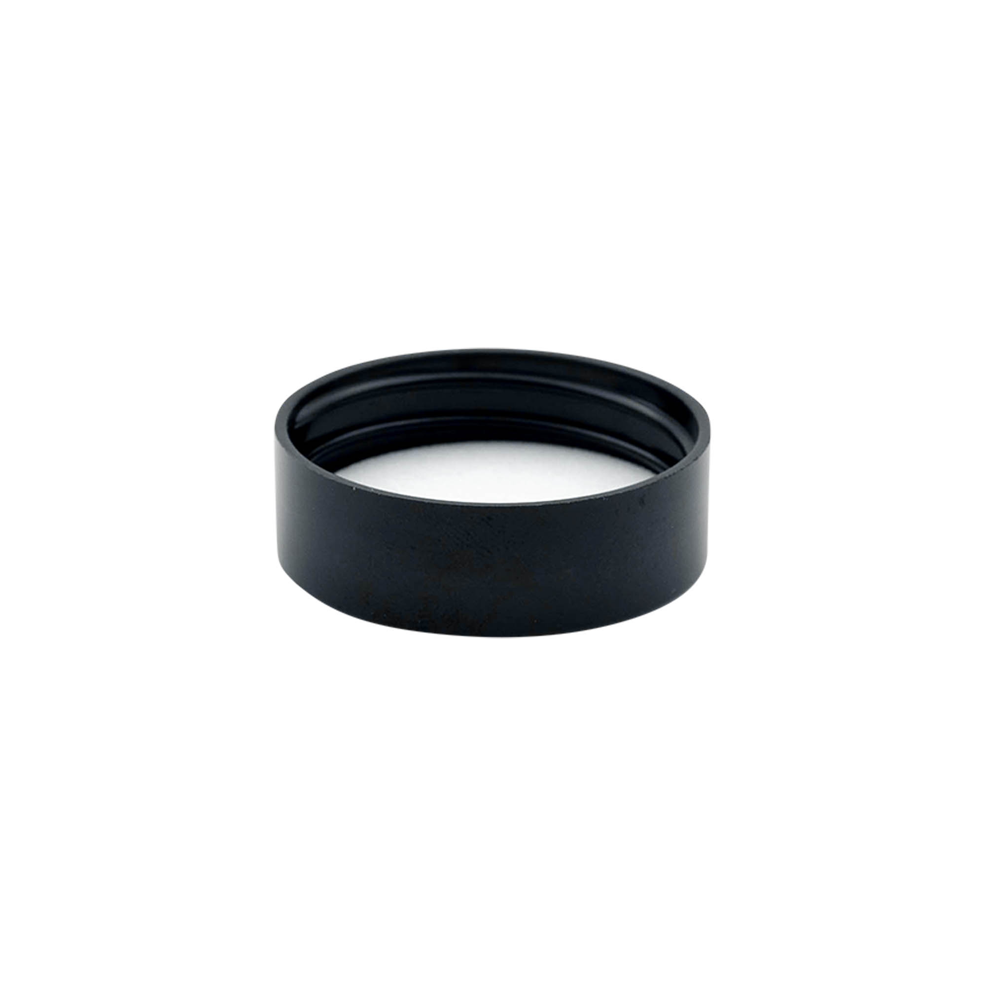 Ruuvikorkki 30 ml 'Brown Line', HPM-muovia, musta