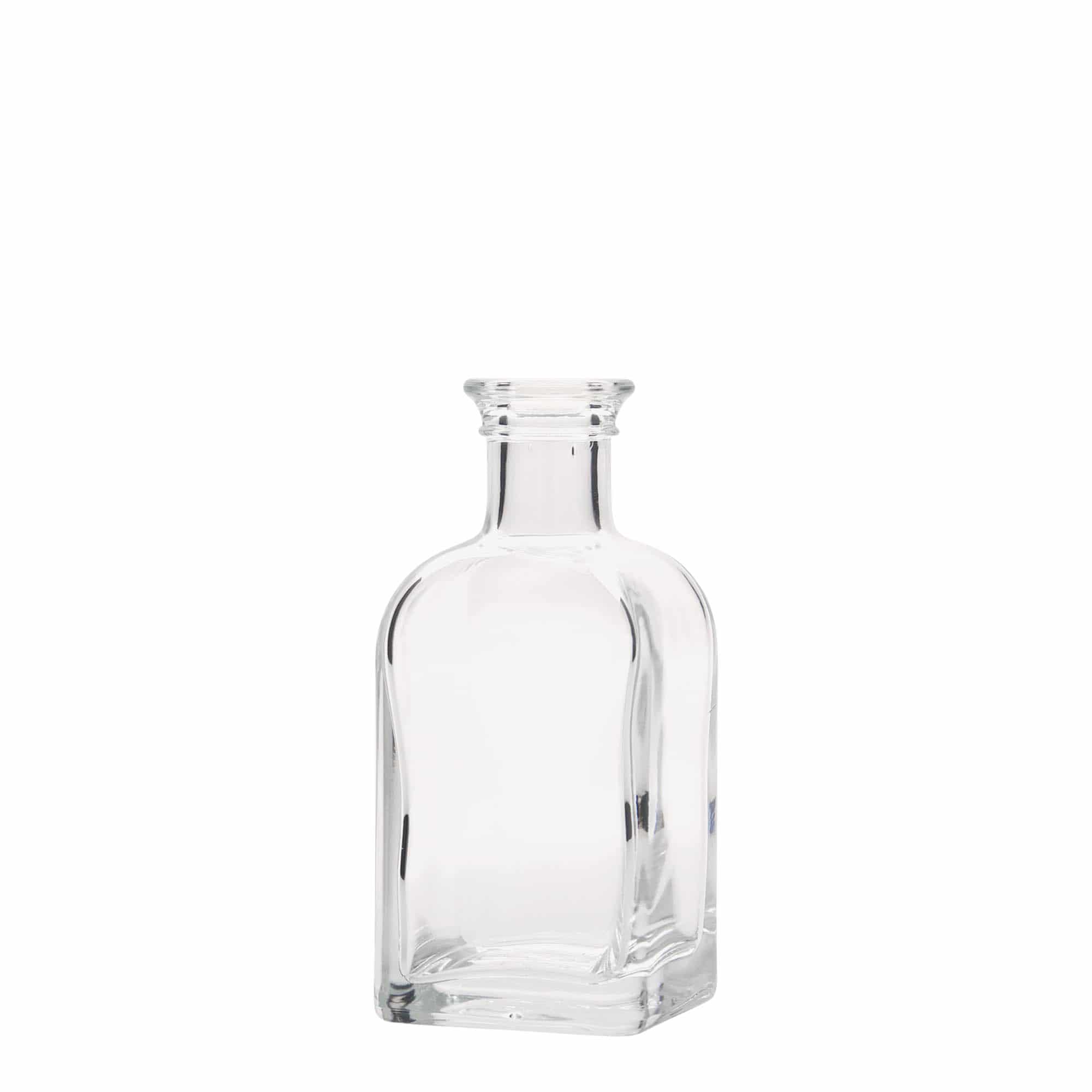 100 ml lasipullo Apotheker Carré, neliömäinen, suuaukko: korkki 100 ml lasipullo Apotheker Carré, neliömäinen, suuaukko: korkki
