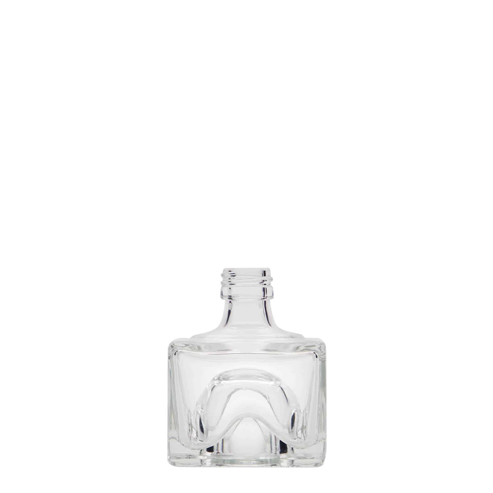 40 ml lasipullo 'Cocolores', neliömäinen, suuaukko: PP 18