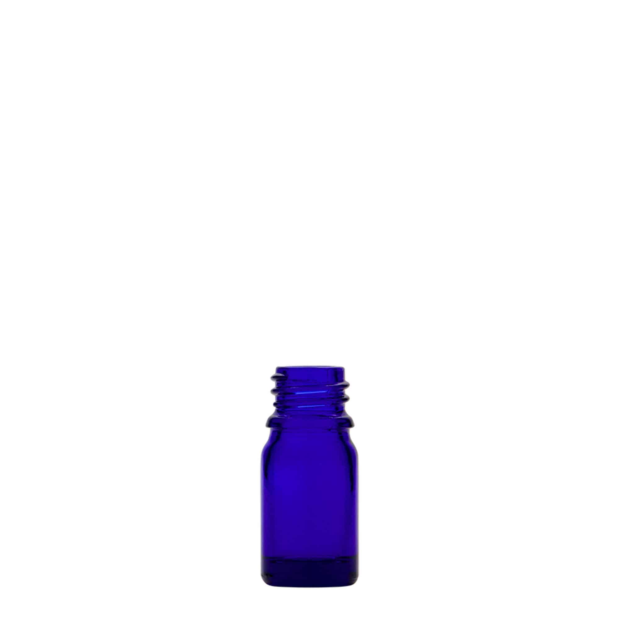 5 ml lääkepullo, lasi, laivastonsininen, suu: DIN 18