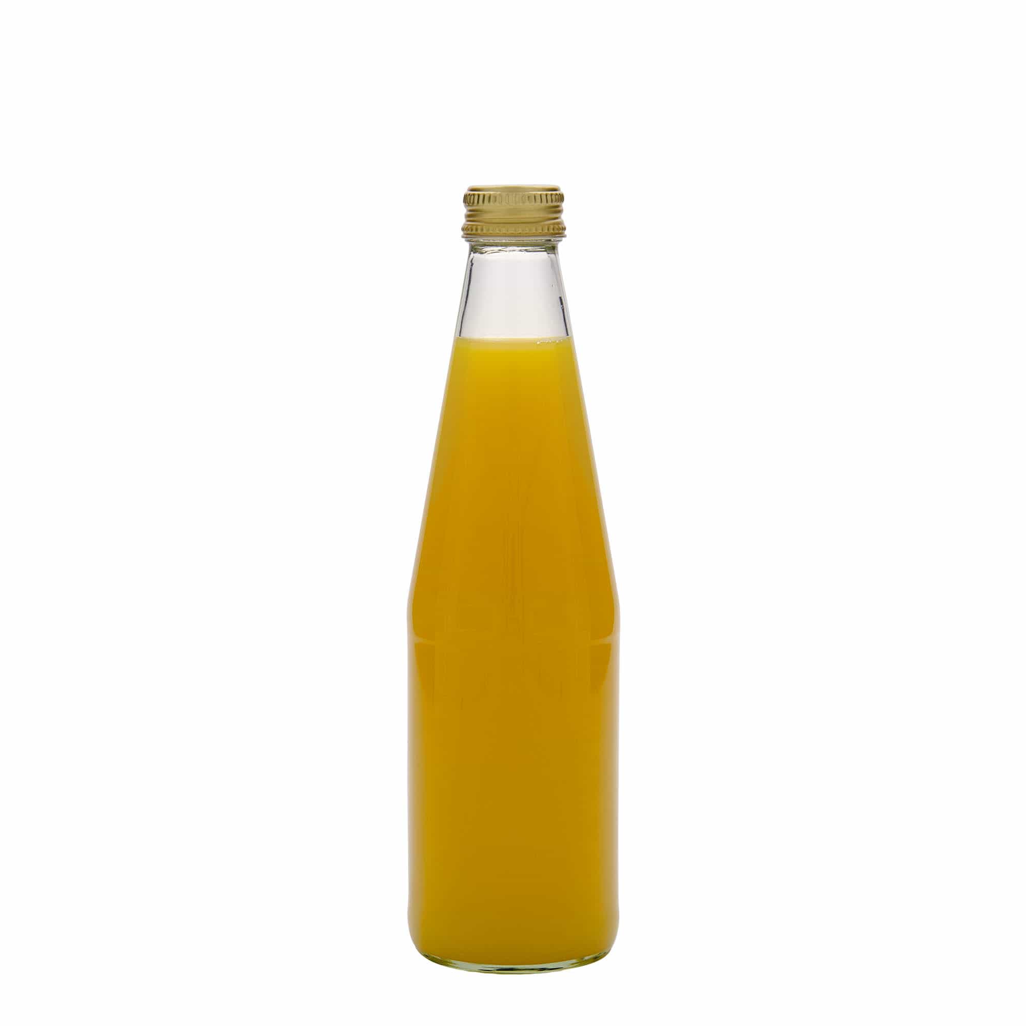 330 ml universaalipullo porkkananmuotoinen, lasia, suuaukko: PP 28