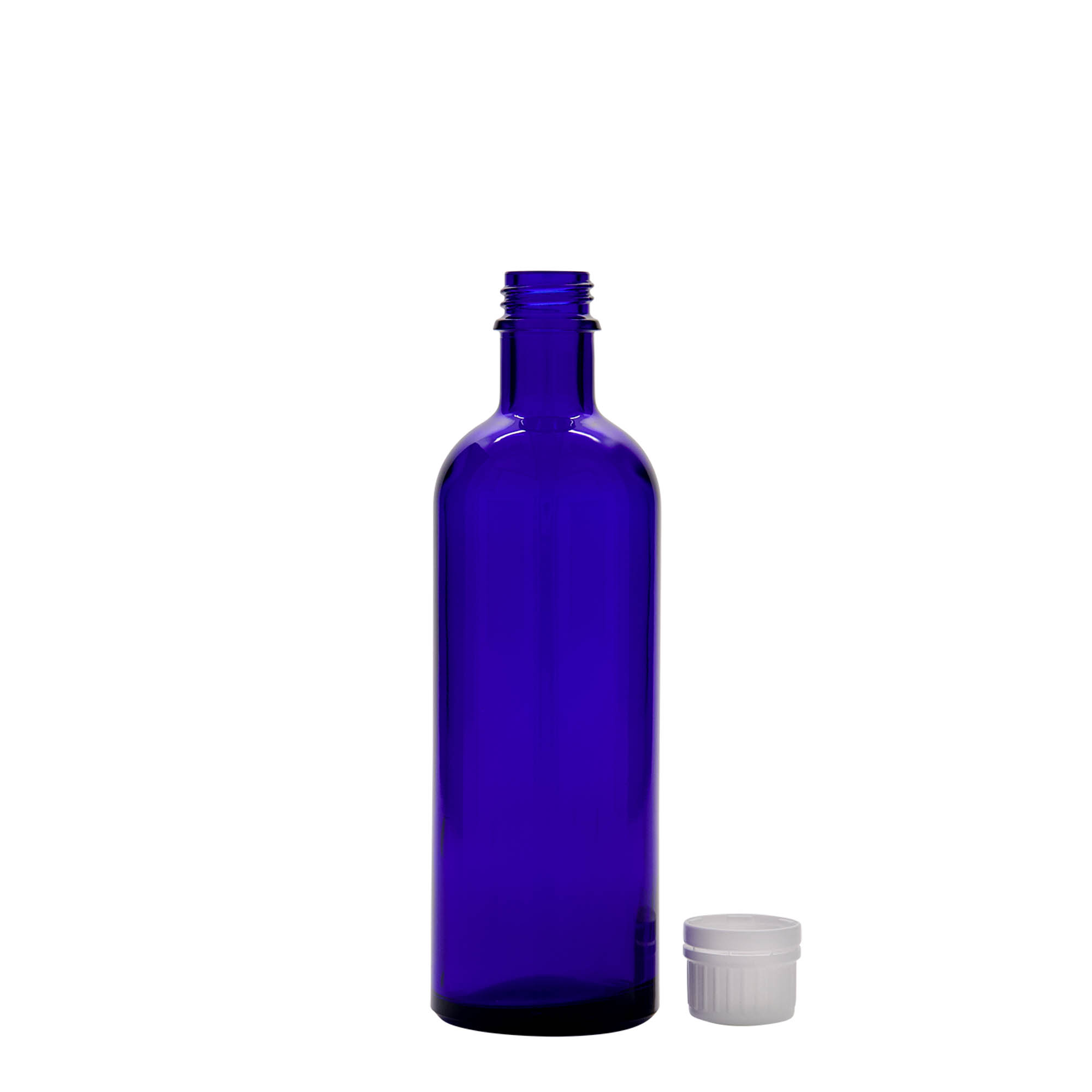 200 ml lääkeputkilo, lasia, kuninkaansininen, suuaukon koko: DIN 22 200 ml lääkeputkilo, lasia, kuninkaansininen, suuaukon koko: DIN 22