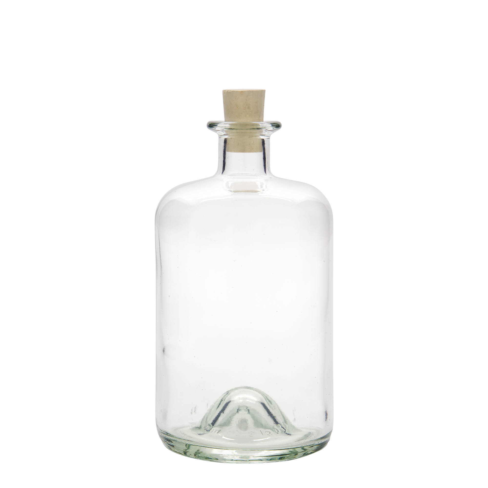 700 ml lasipullo apteekkarille, suuaukko: korkki