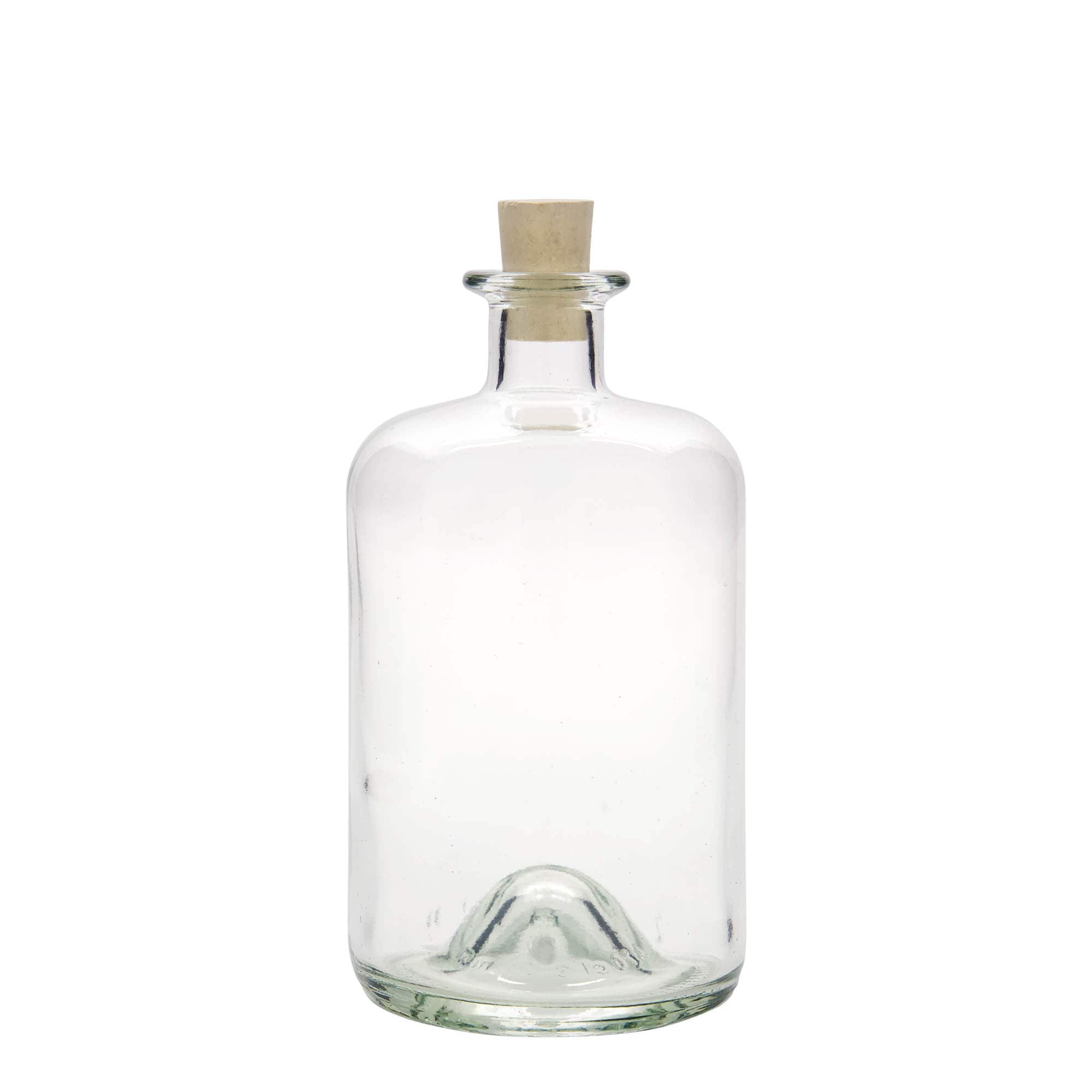 700 ml lasipullo apteekkarille, suuaukko: korkki