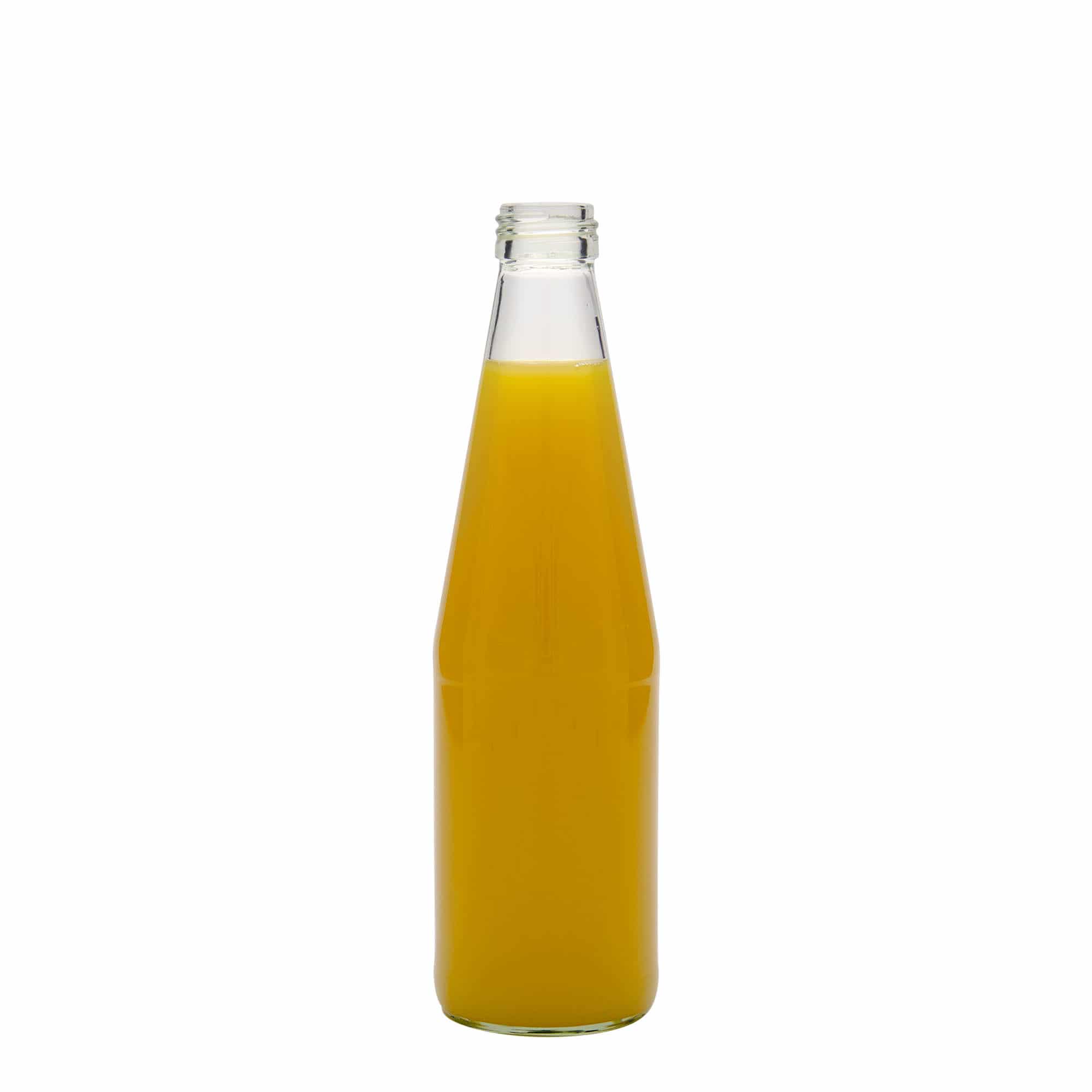 330 ml universaalipullo porkkananmuotoinen, lasia, suuaukko: PP 28