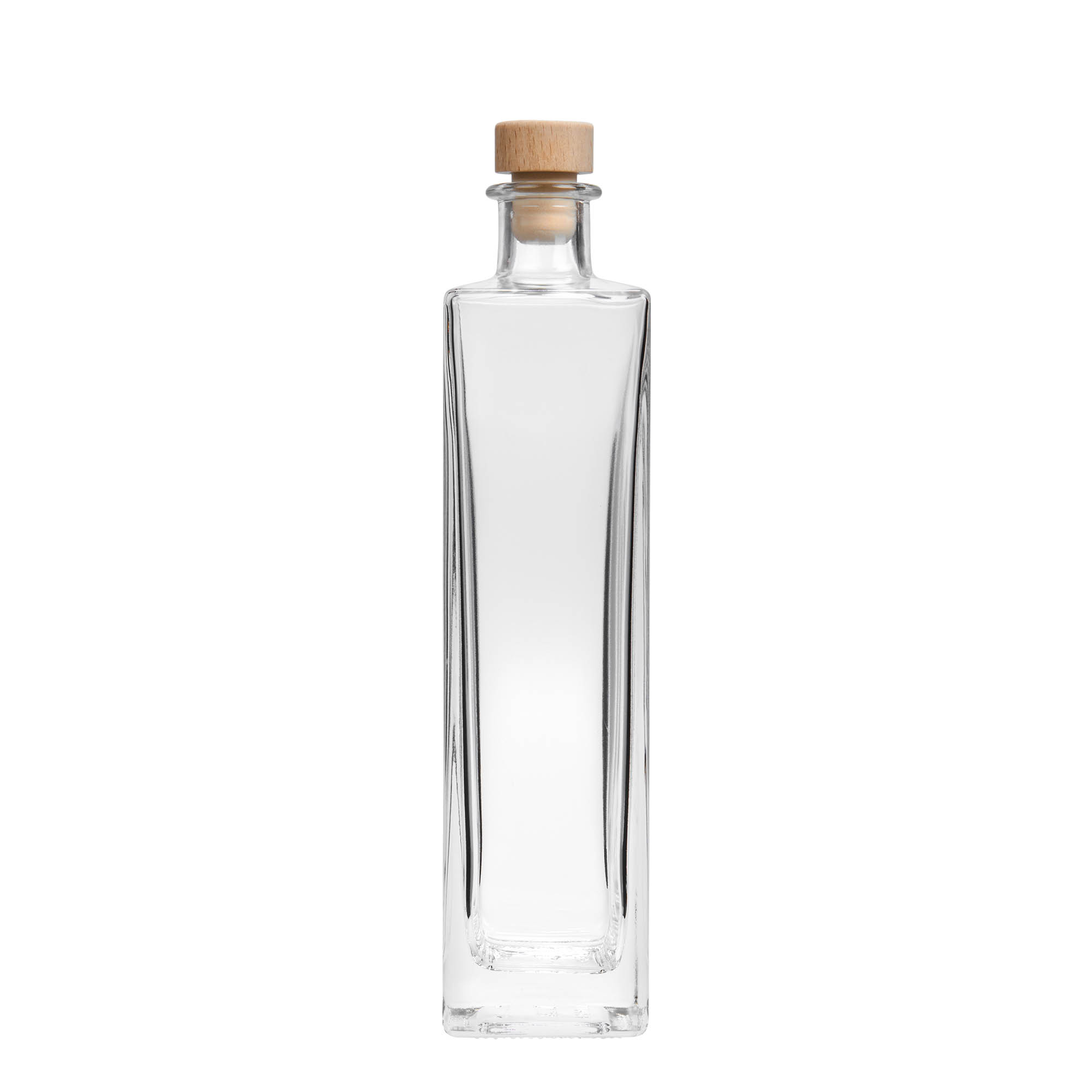 500 ml lasipullo ”Rafaello”, nelikulmainen, suu: korkki