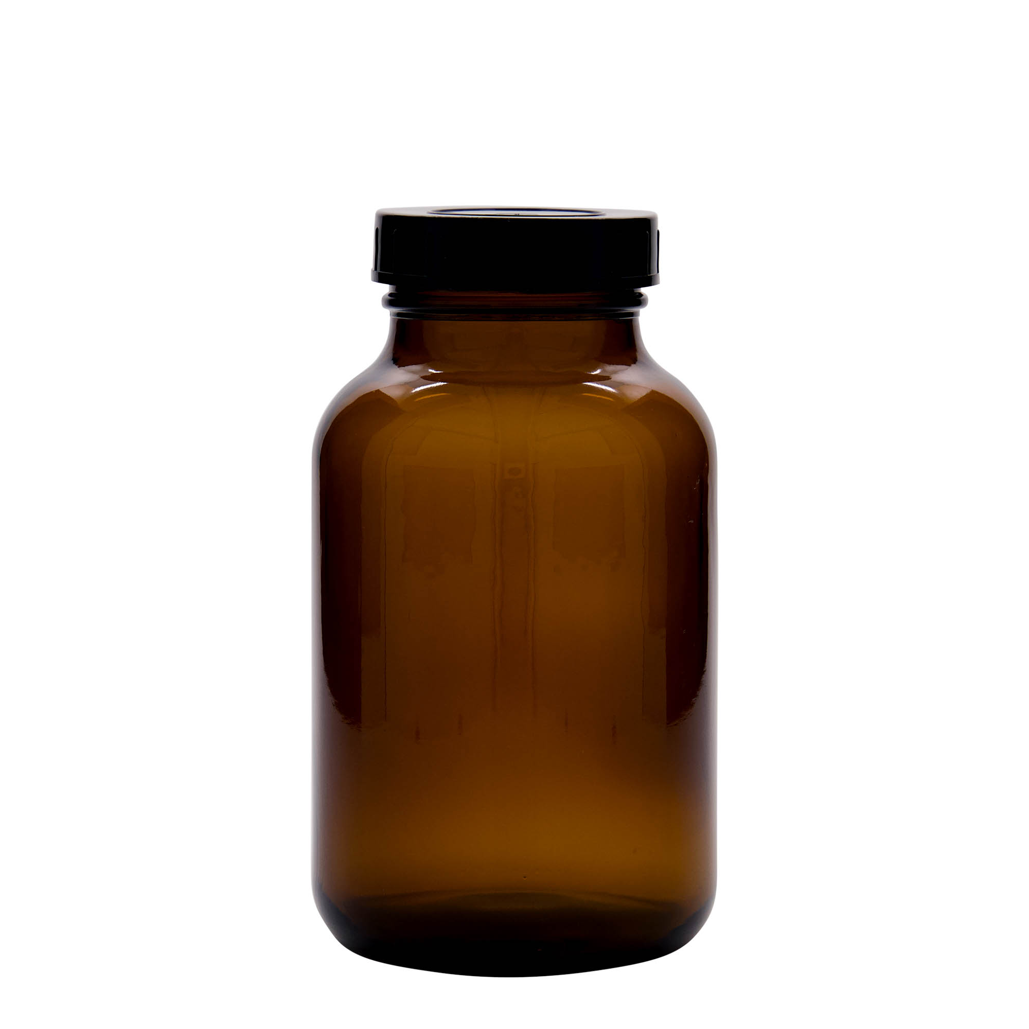 1 000 ml ruskea leveäkaulainen lasipullo, suuaukko: DIN 68