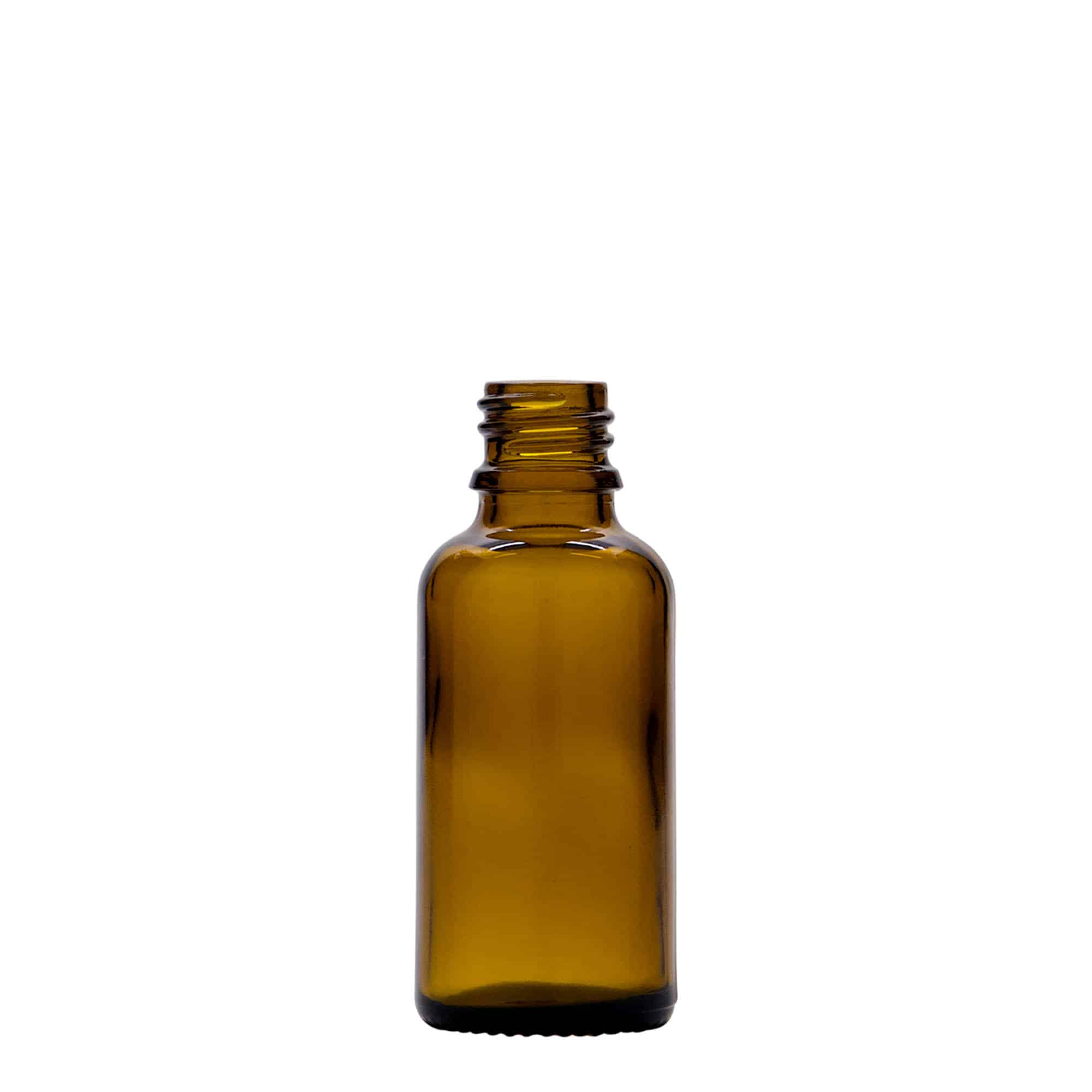 30 ml lääkepullo voidepumpulla, lasi, ruskea, suu: DIN 18