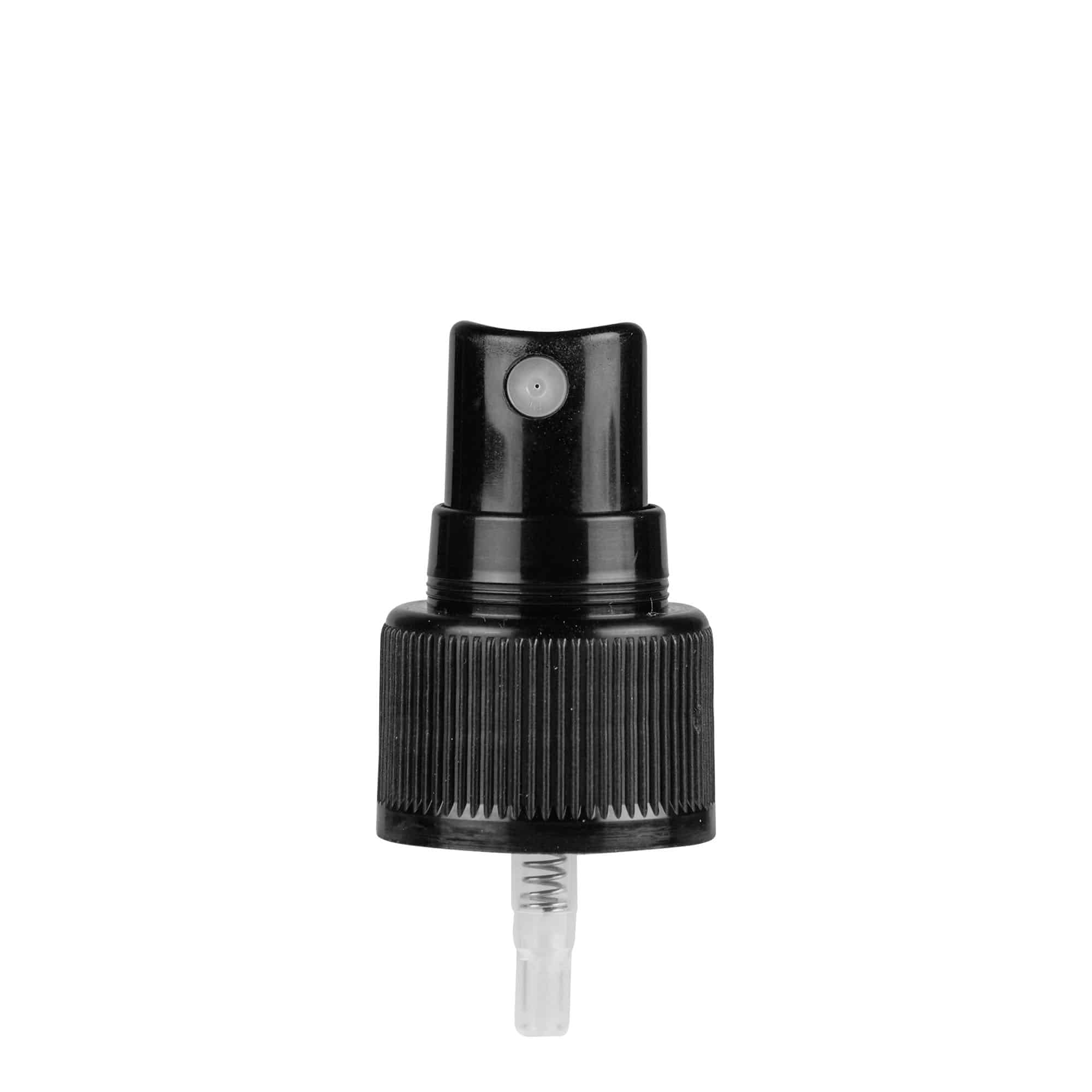 Kierrekorkki spray-osa, PP-muovi, musta, suu: GPI 24/410