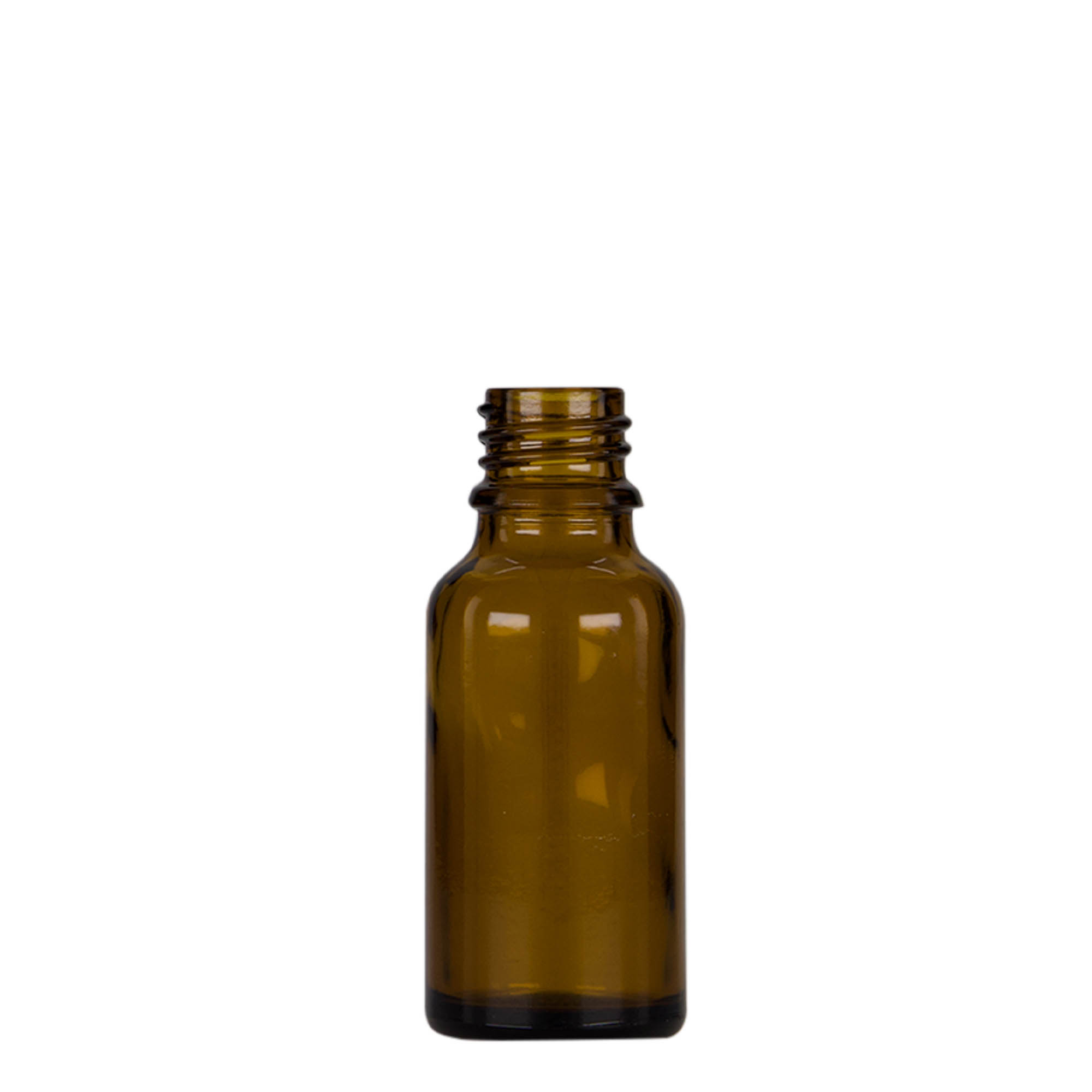 20 ml lääke-pipettipullo, lasia, ruskea-musta, suuaukko: DIN 18
