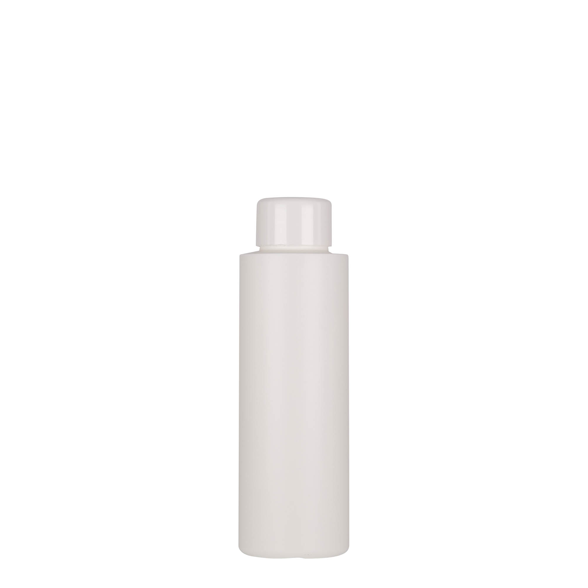 100 ml muovipullo 'Pipe', vihreä HDPE, valkoinen, suuaukko: 24/410
