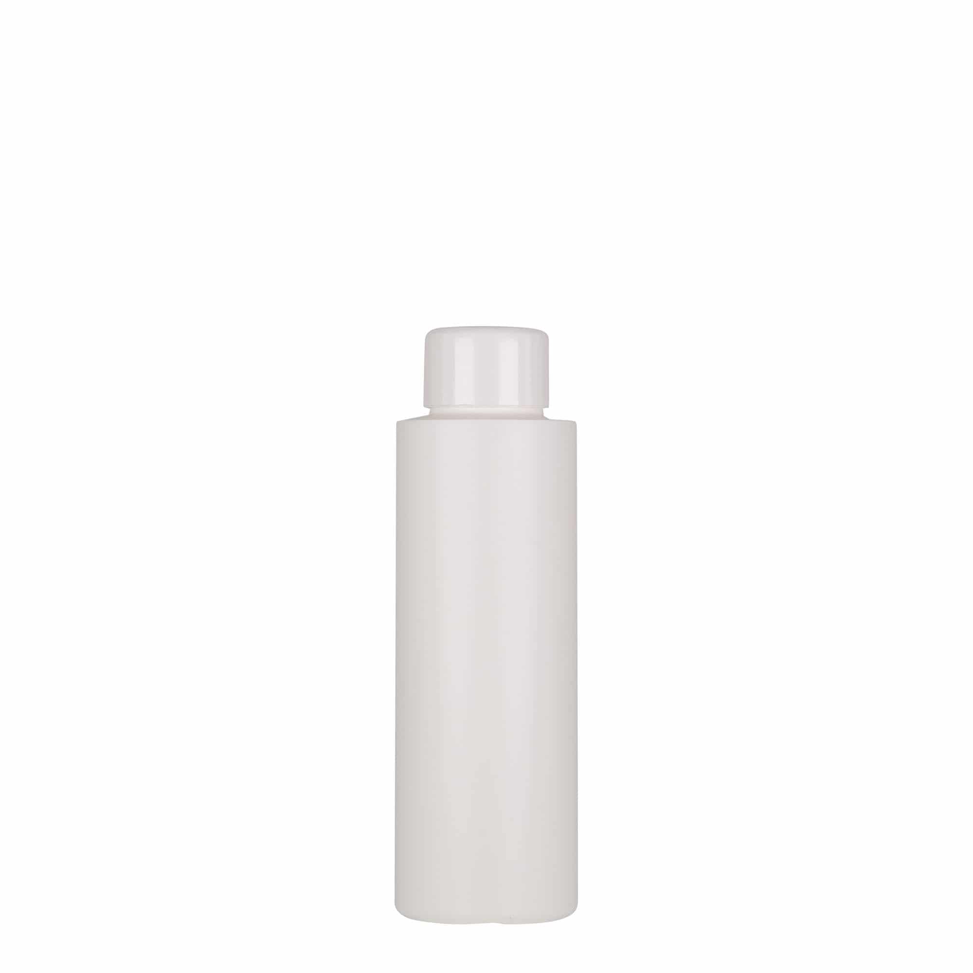 100 ml muovipullo 'Pipe', vihreä HDPE, valkoinen, suuaukko: 24/410