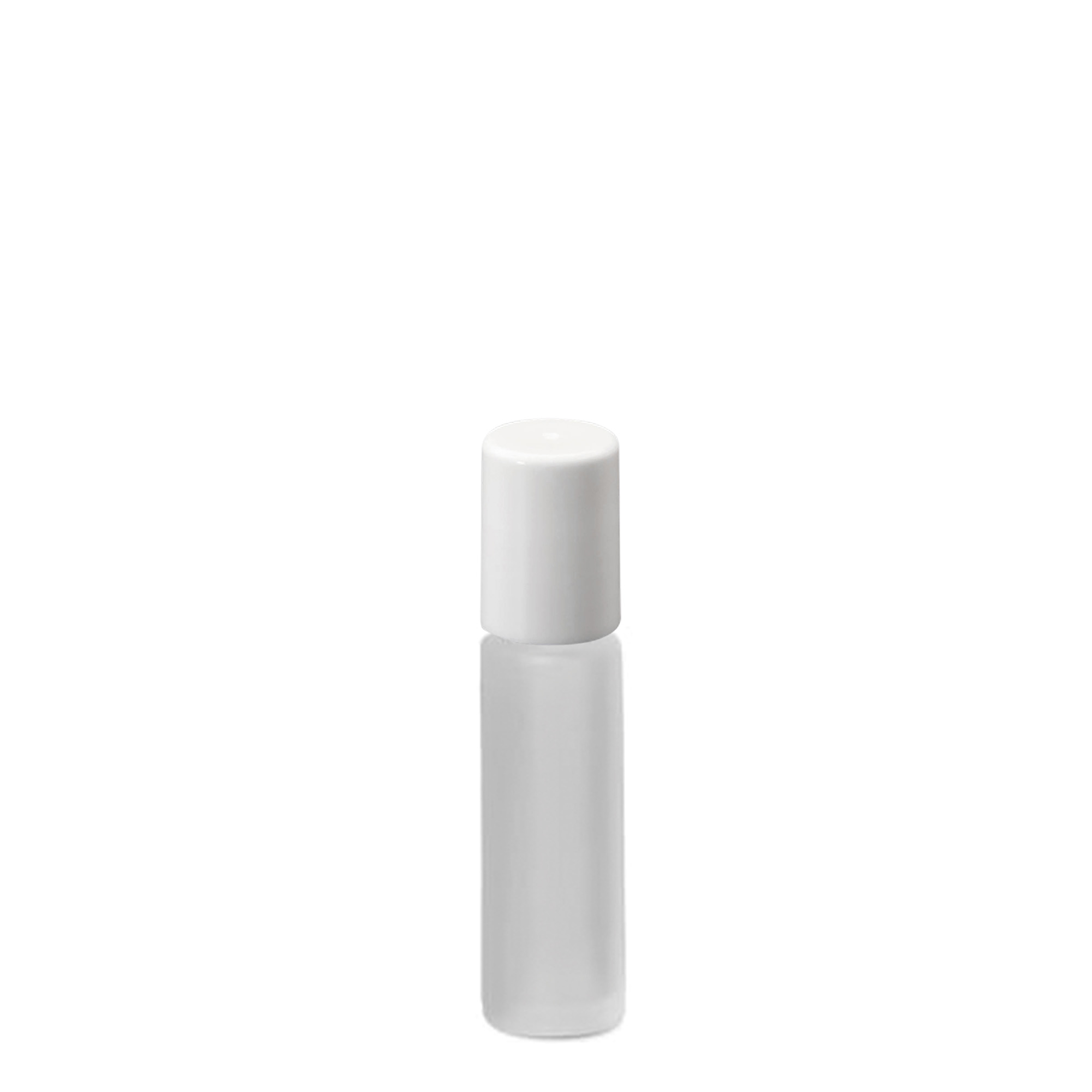 10 ml roll-on-pullo, lasia, huurrettu, suuaukko: ruuvikorkki