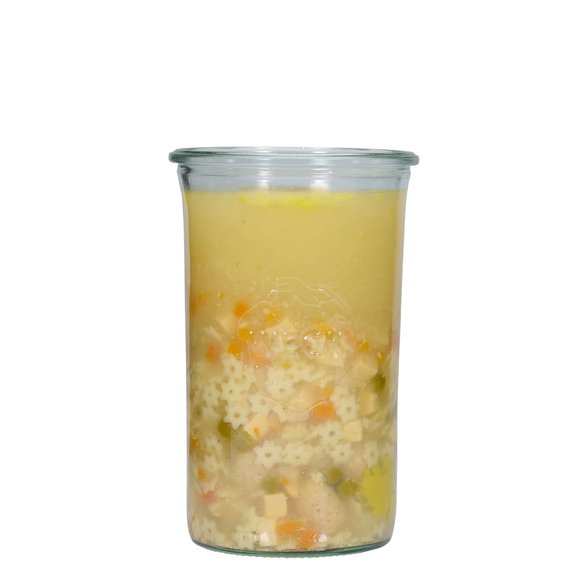 1000 ml WECK sylinterimäinen lasipurkki, suu: pyöreä reuna