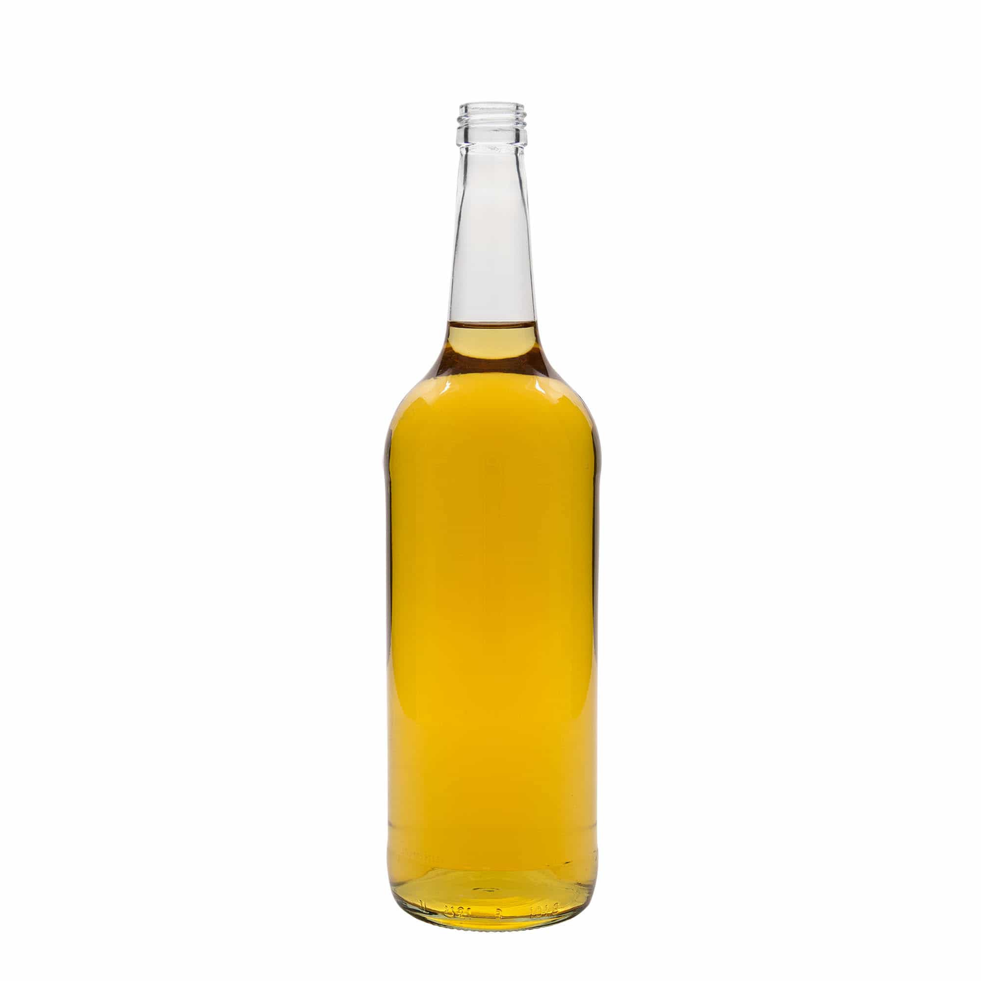1000 ml lasipullo suorakaul., suu: PP 28