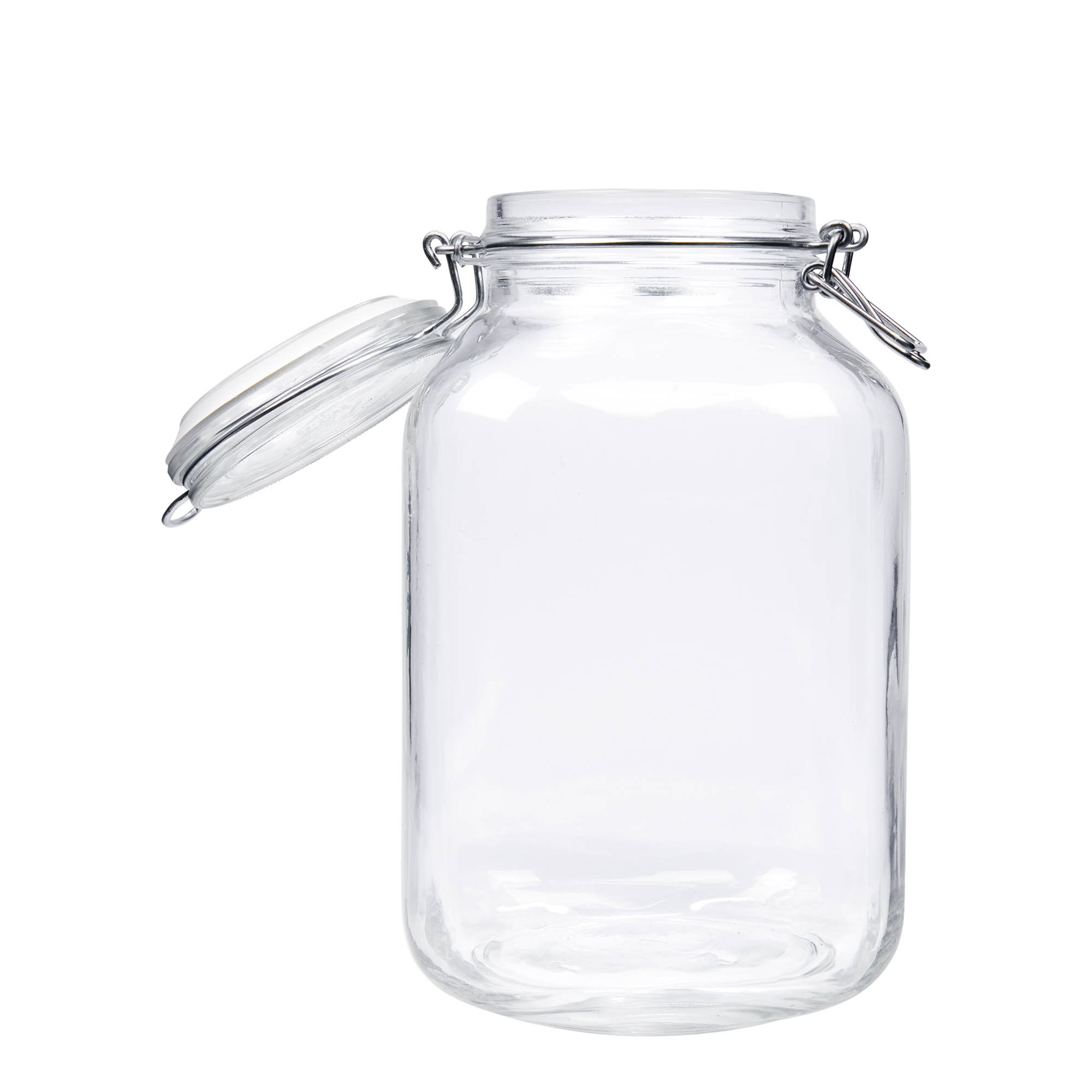 3 000 ml langallinen lasipurkki 'Fido', neliö, suuaukko: langallinen suljin 3 000 ml langallinen lasipurkki 'Fido', neliö, suuaukko: langallinen suljin
