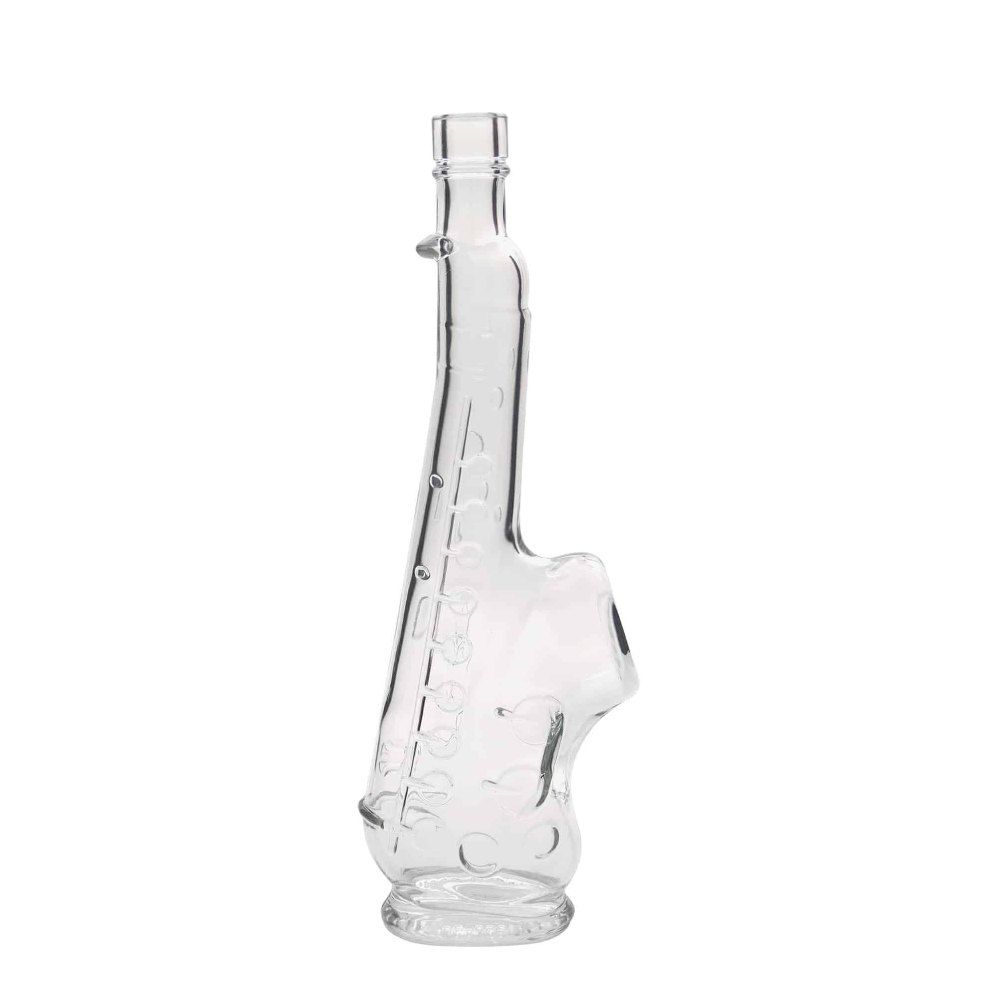 500 ml lasipullo ”Saksofoni”, suuaukko: korkki