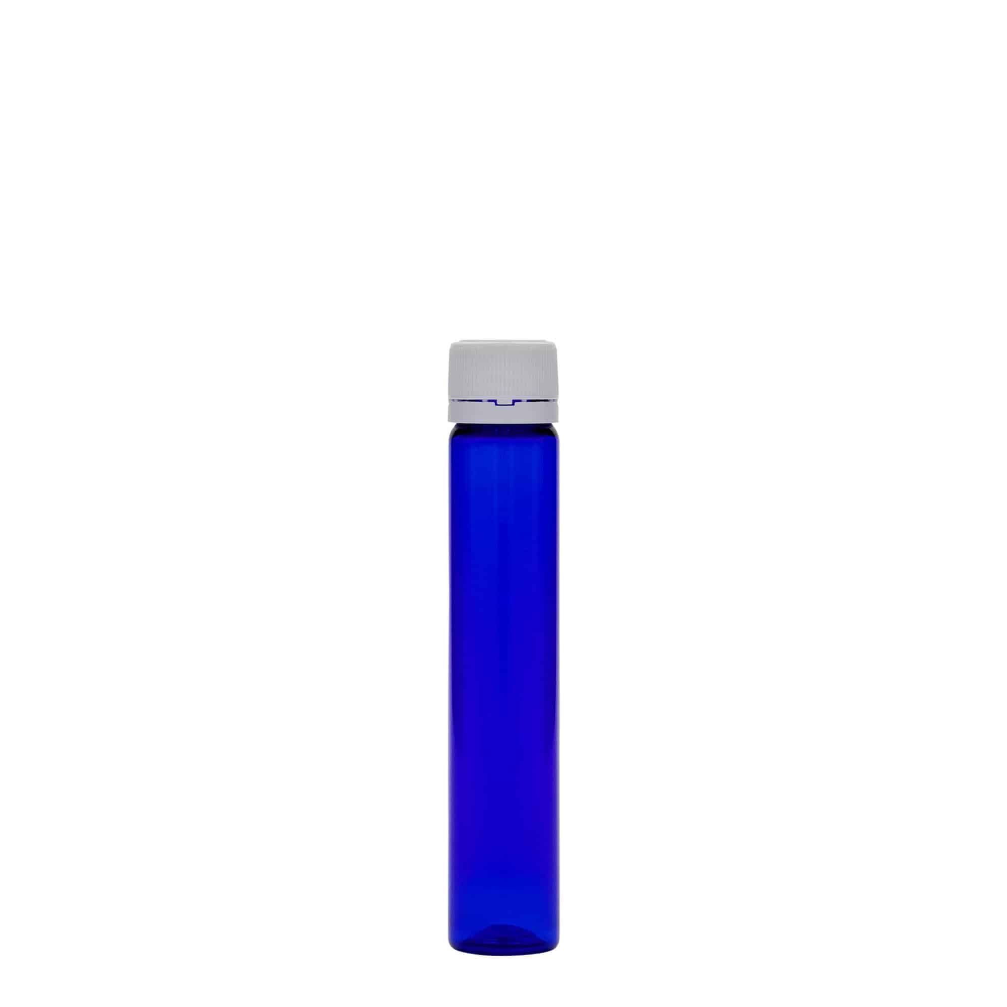 25 ml PET-putki, muovia, kuninkaansininen, suuaukon suljin: ruuvikorkki