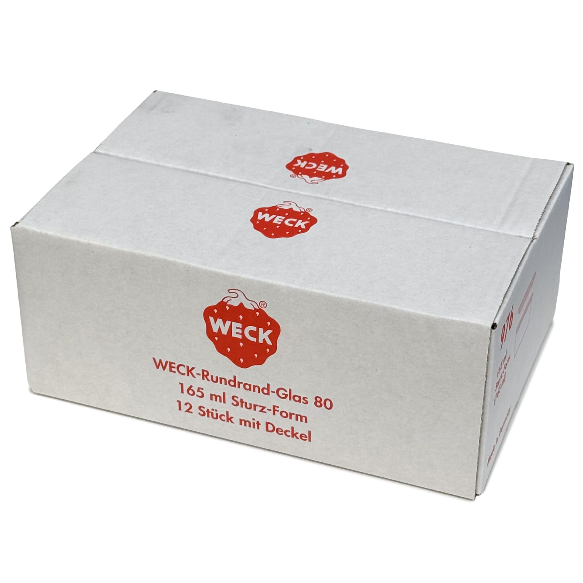 12x 165 ml WECK-kaatopurkki lasikannella RR 80