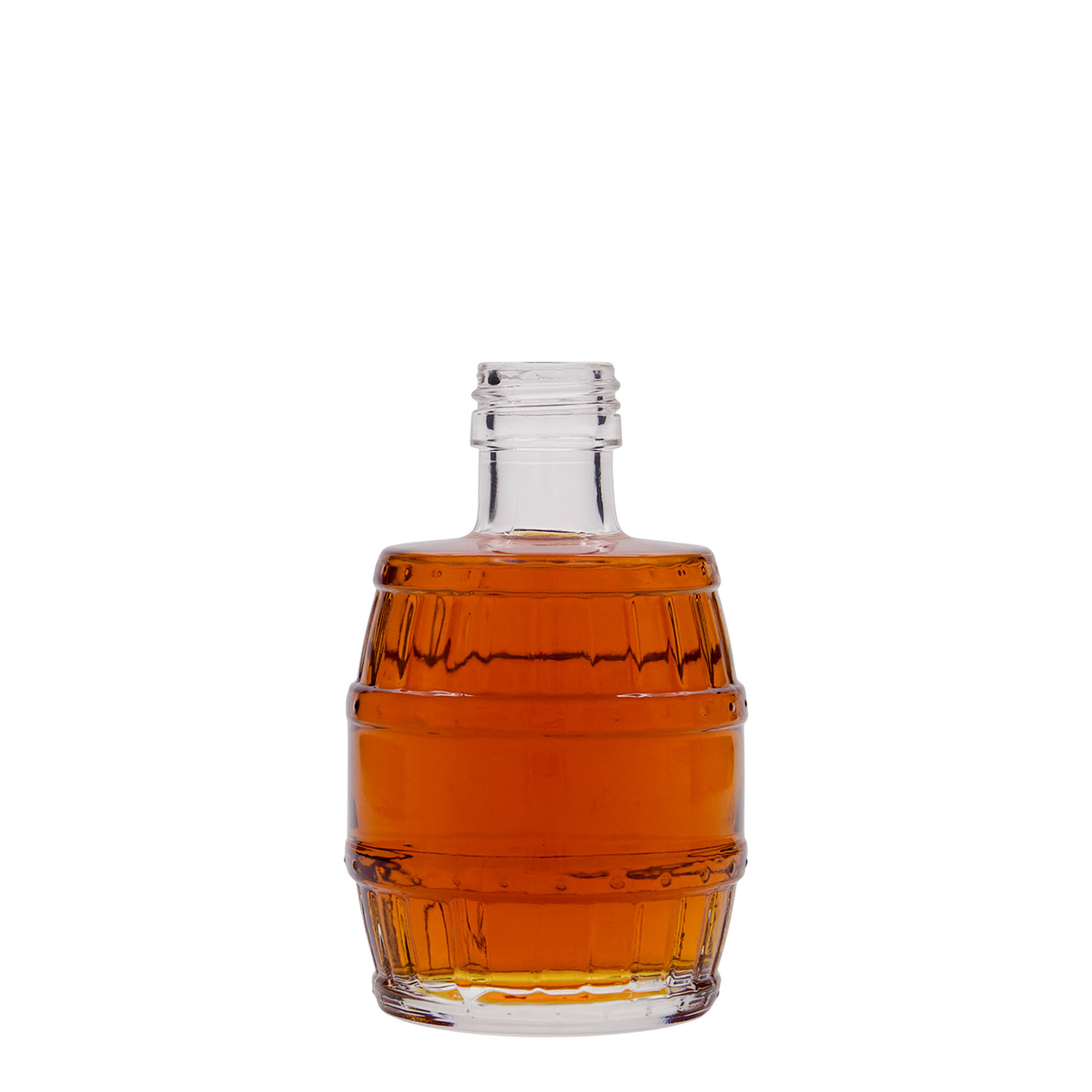200 ml lasipullo 'tynnyri', suuaukko: PP 28