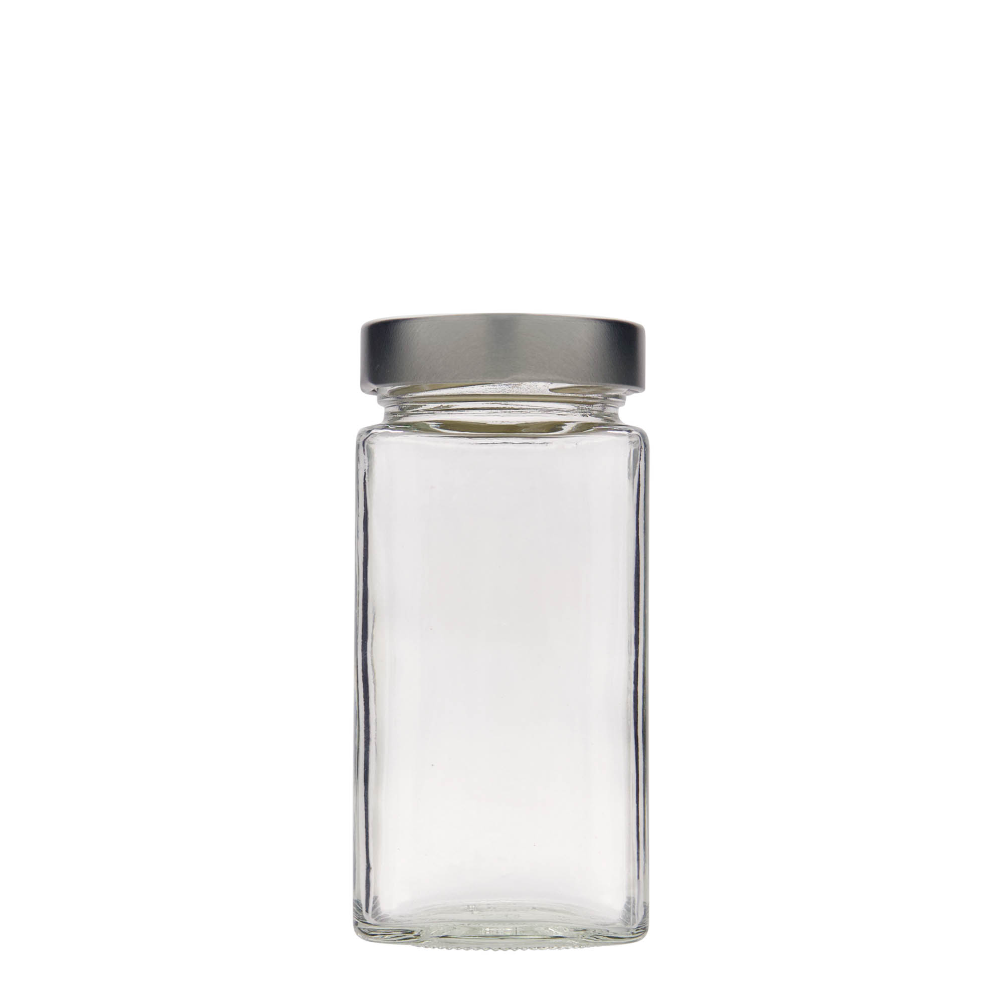 314 ml nelikulmainen lasi 'Funny', suuaukko: Deep-Twist-Off (DTO 58)
