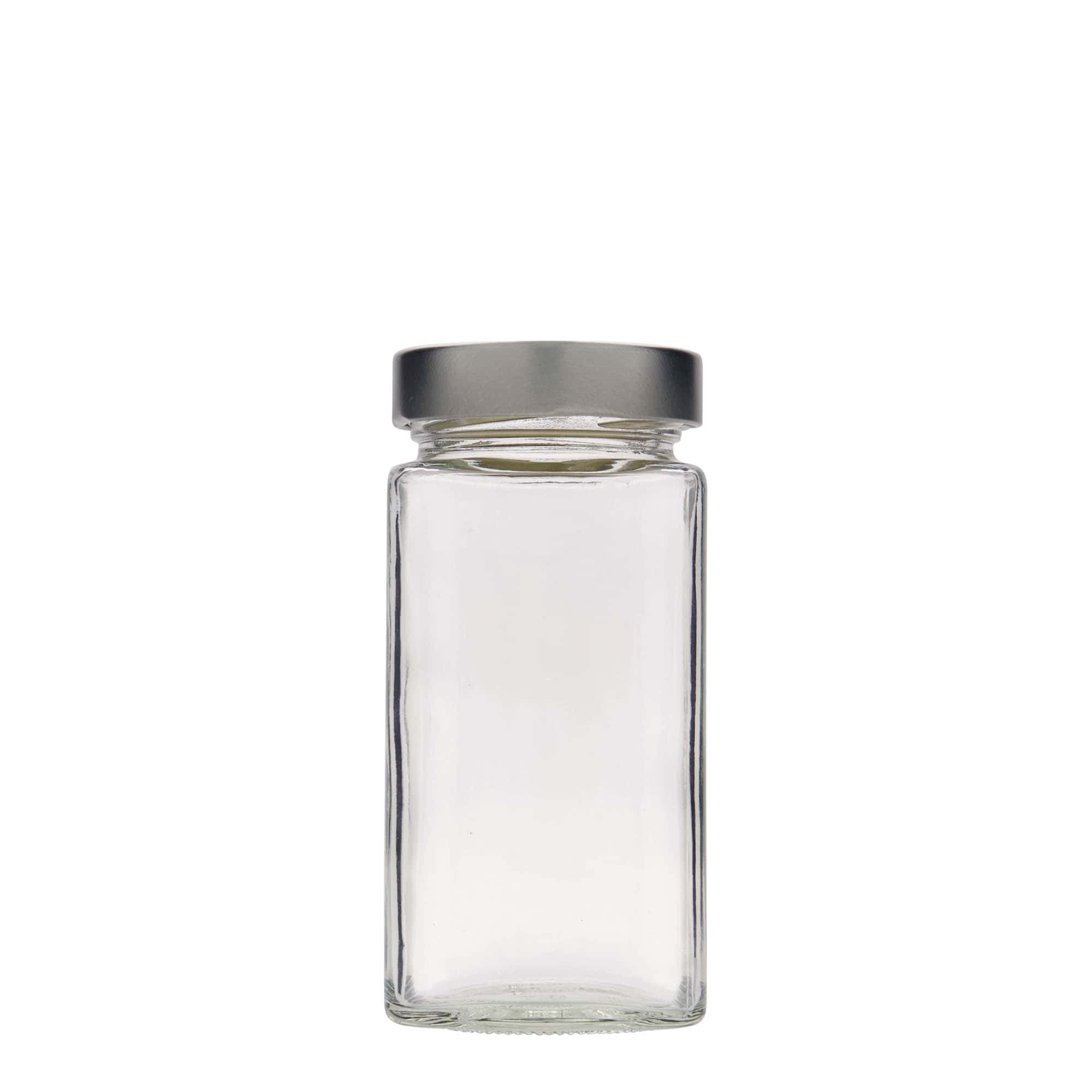 314 ml nelikulmainen lasi ”Funny”, suuaukko: Deep-Twist-off (DTO 58)