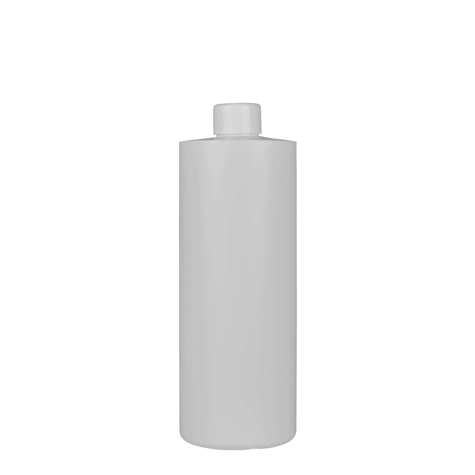 500 ml muovipullo ”Pipe”, vihreä HDPE, valkoinen, suuaukko: 24/410