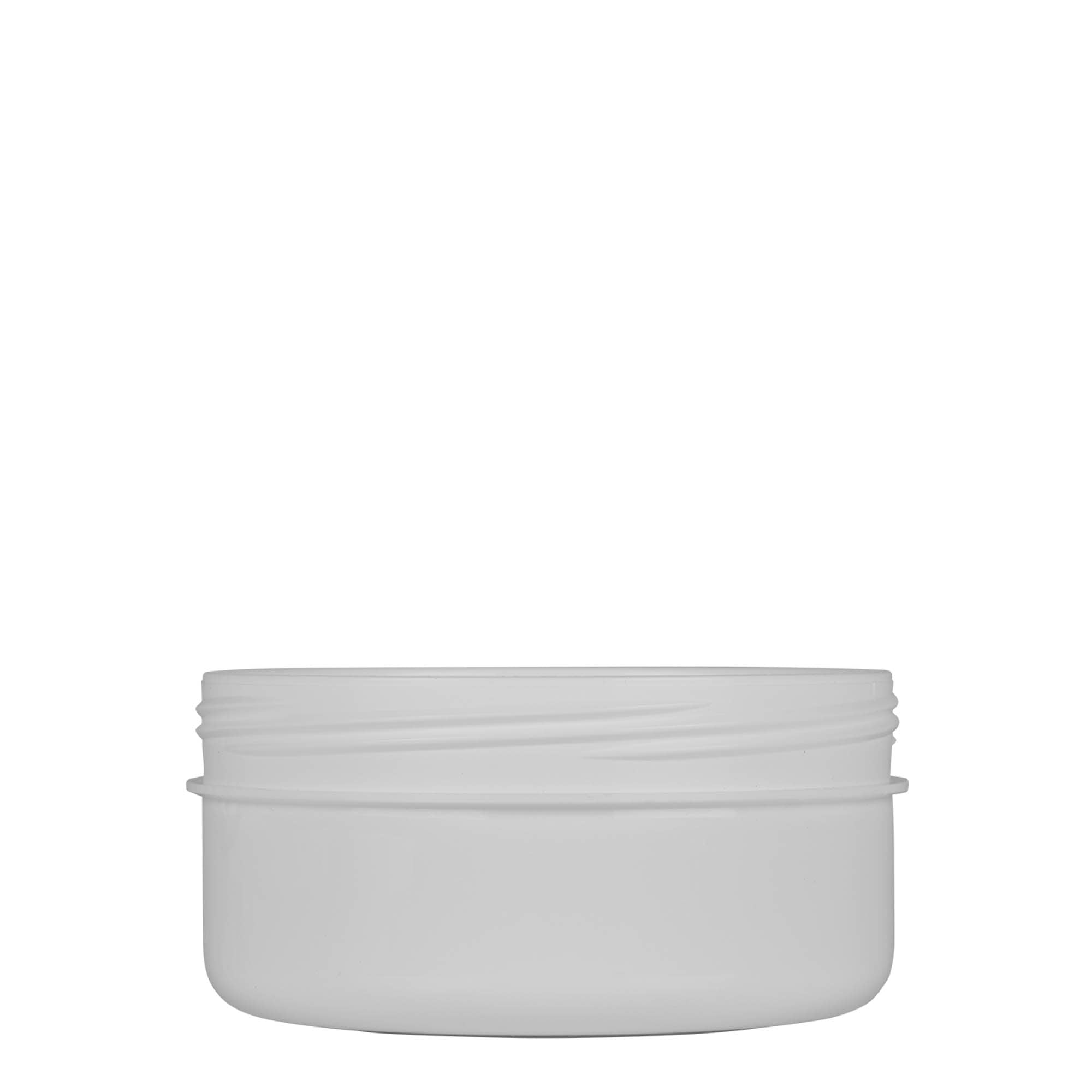250 ml muovipurkki 'White Line', PP, valkoinen, suuaukko: ruuvikorkki