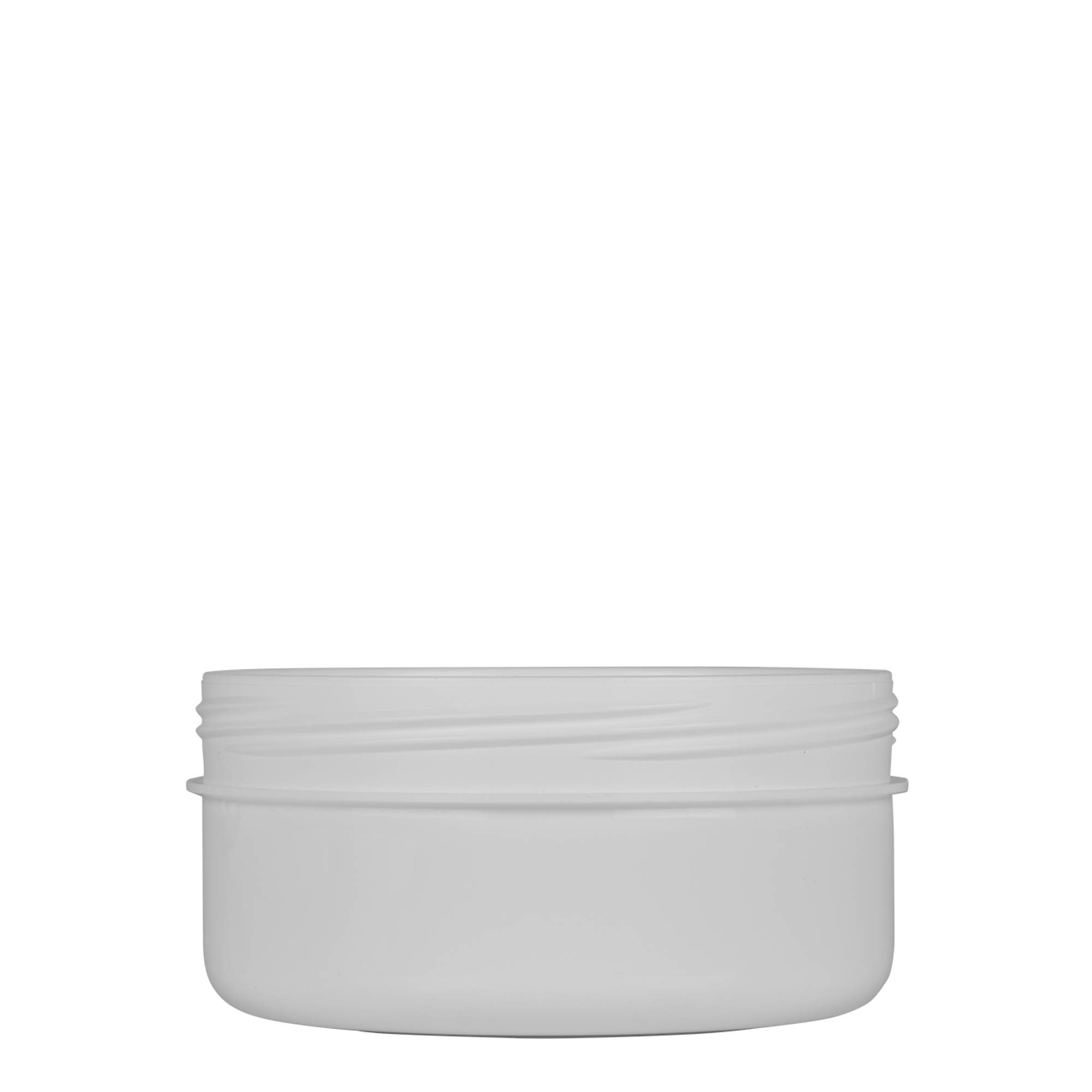 250 ml muovipurkki 'White Line', PP, valkoinen, suuaukko: ruuvikorkki 250 ml muovipurkki 'White Line', PP, valkoinen, suuaukko: ruuvikorkki