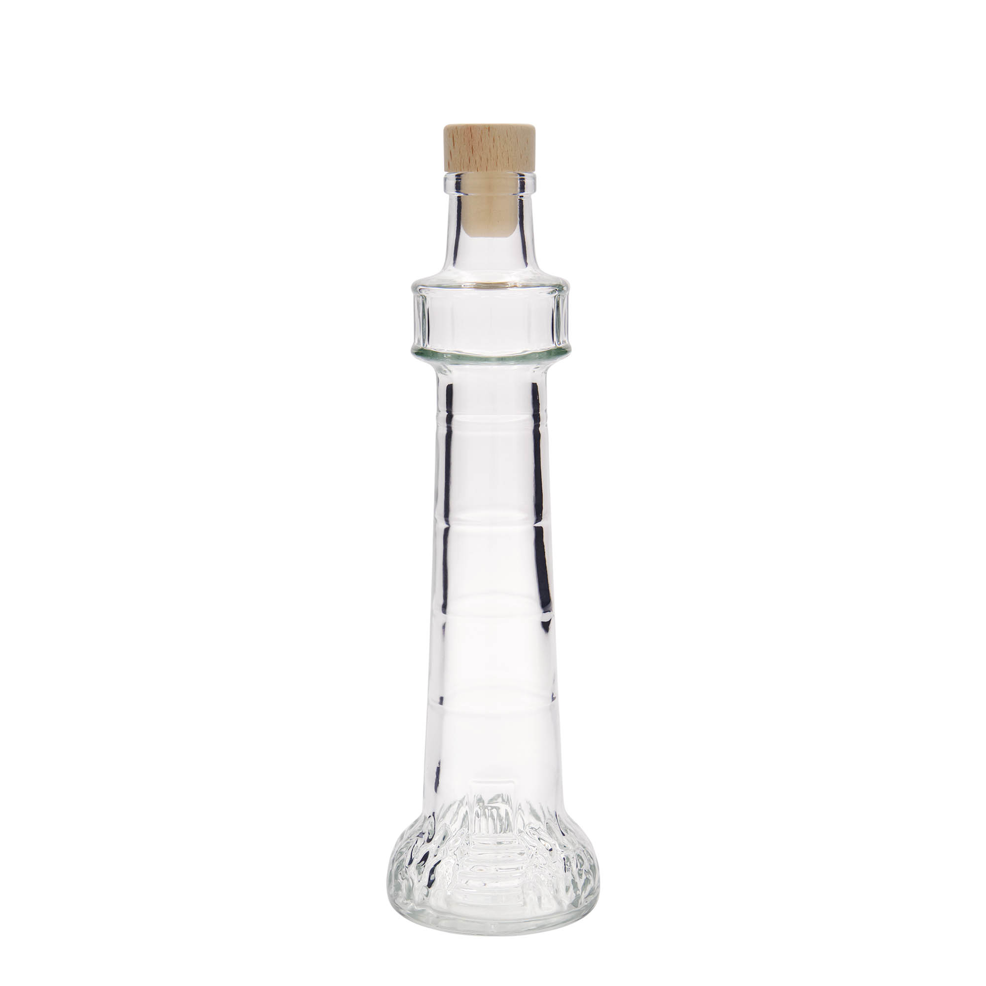 200 ml lasipullo 'Leuchtturm', suuaukko: korkki