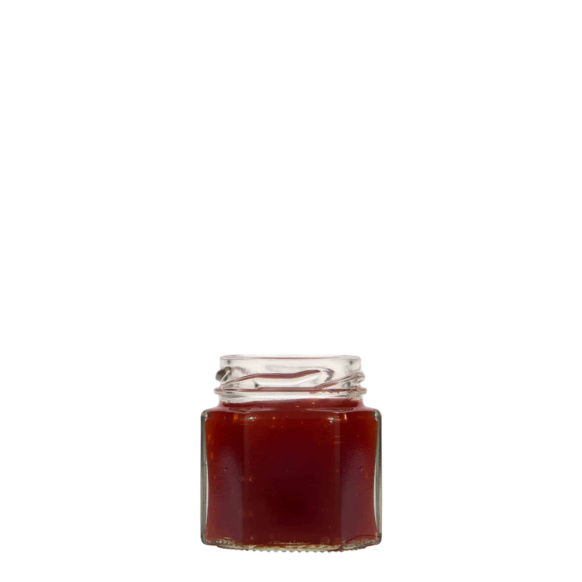 47 ml kuusikulmainen lasipurkki, suu: Twist-Off (TO 43)